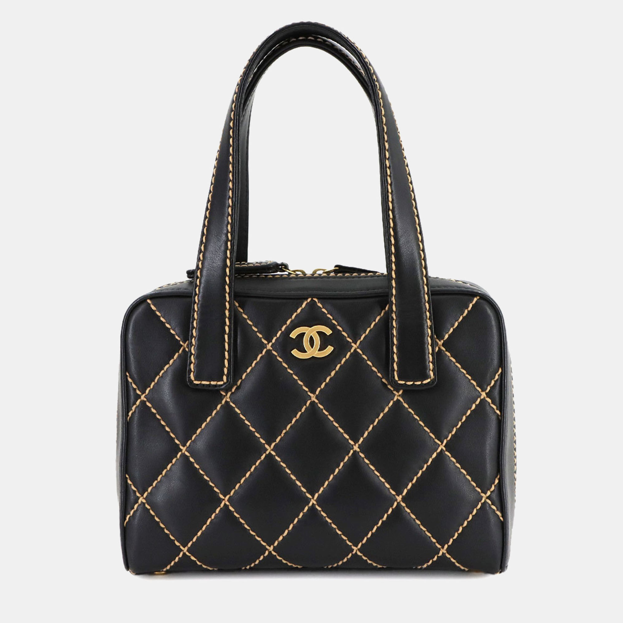 

Chanel Wildstitch Black Leather Tote Bag