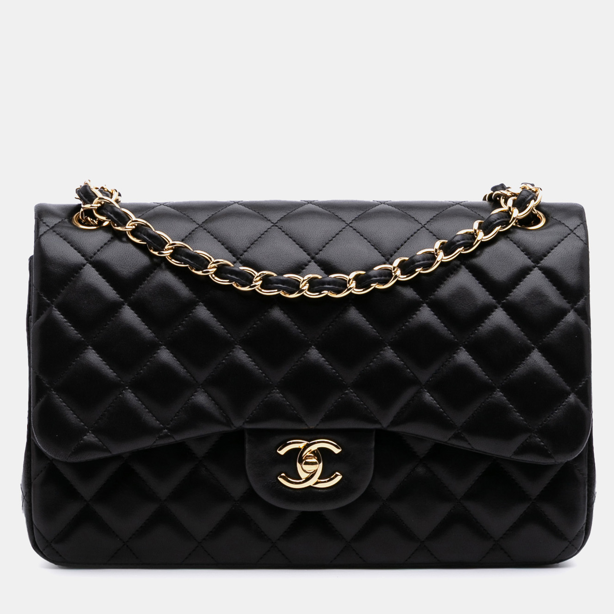 

Chanel Black Jumbo Classic Lambskin Double Flap