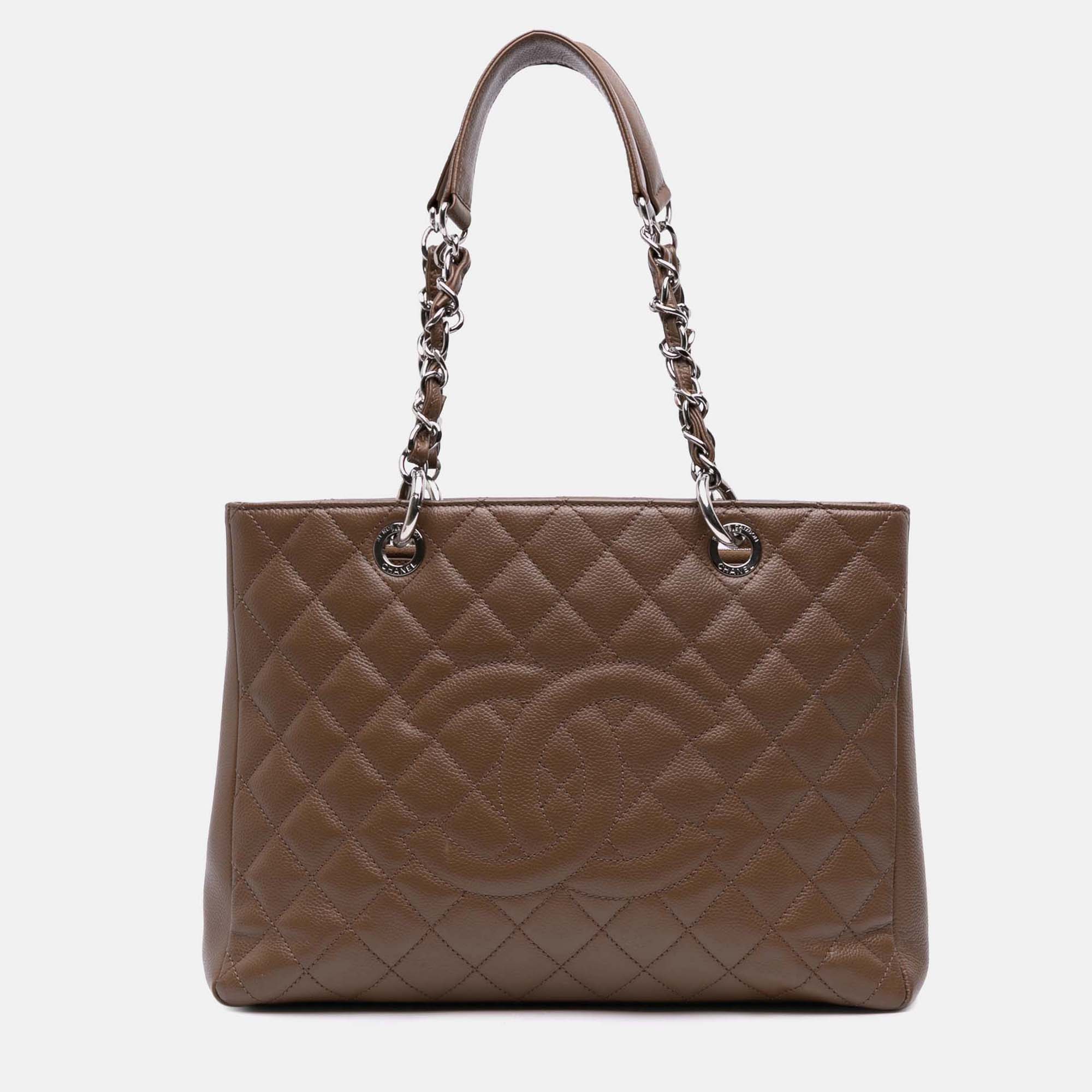 

Chanel Brown Caviar Grand Shopping Tote