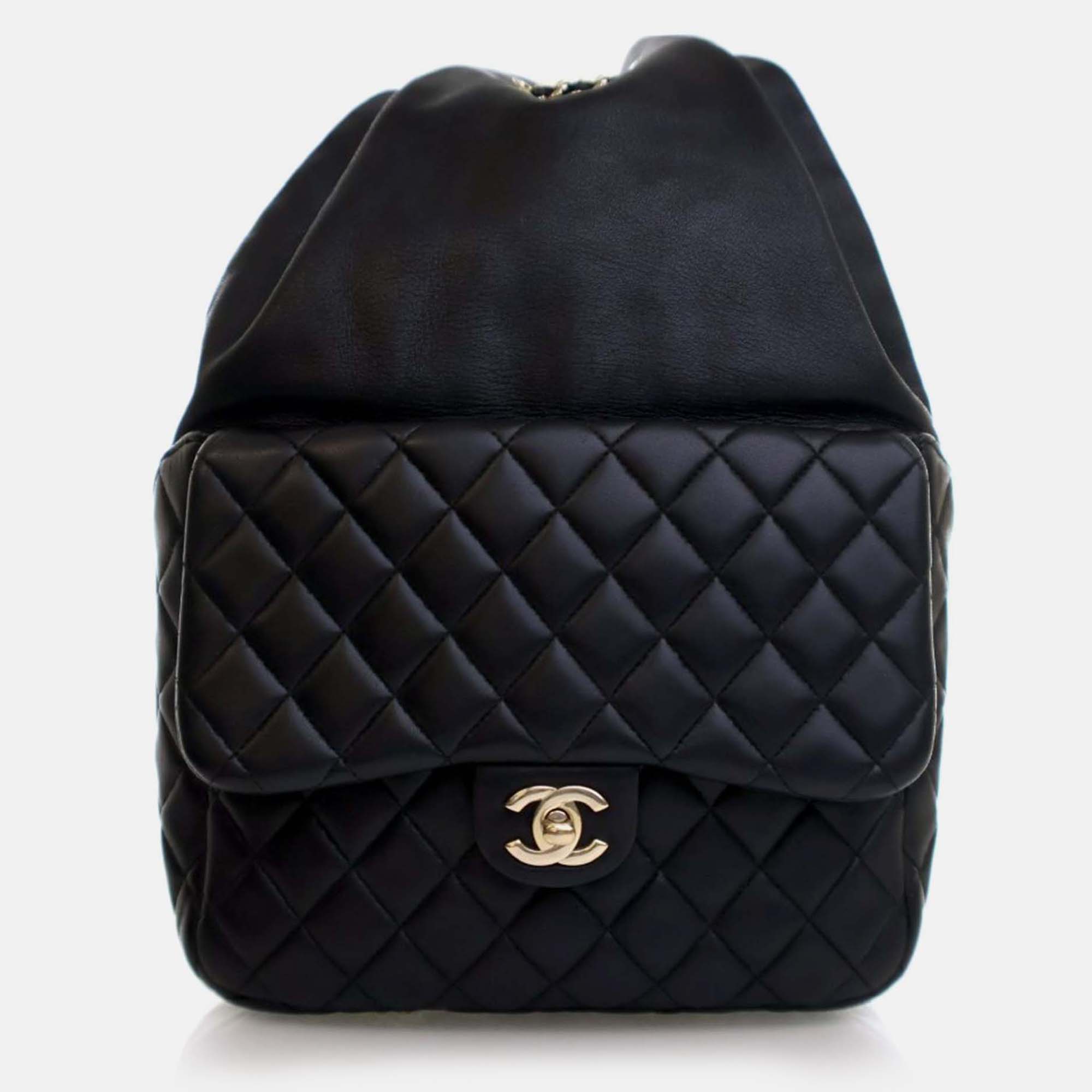 

Chanel In Seoul Small Black Lambskin Backpack
