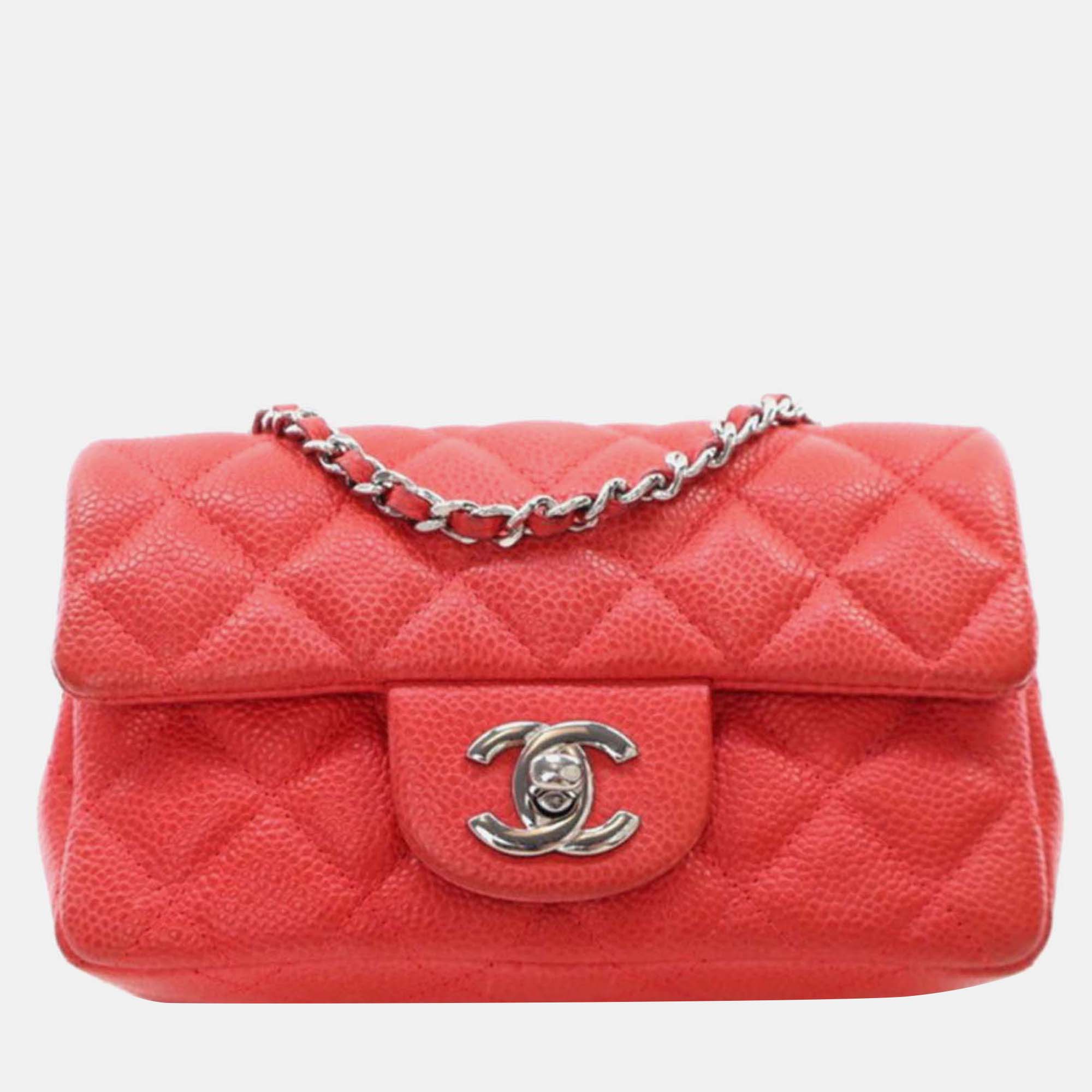 

Chanel Classic Single Flap Mini Pink Caviar Bag