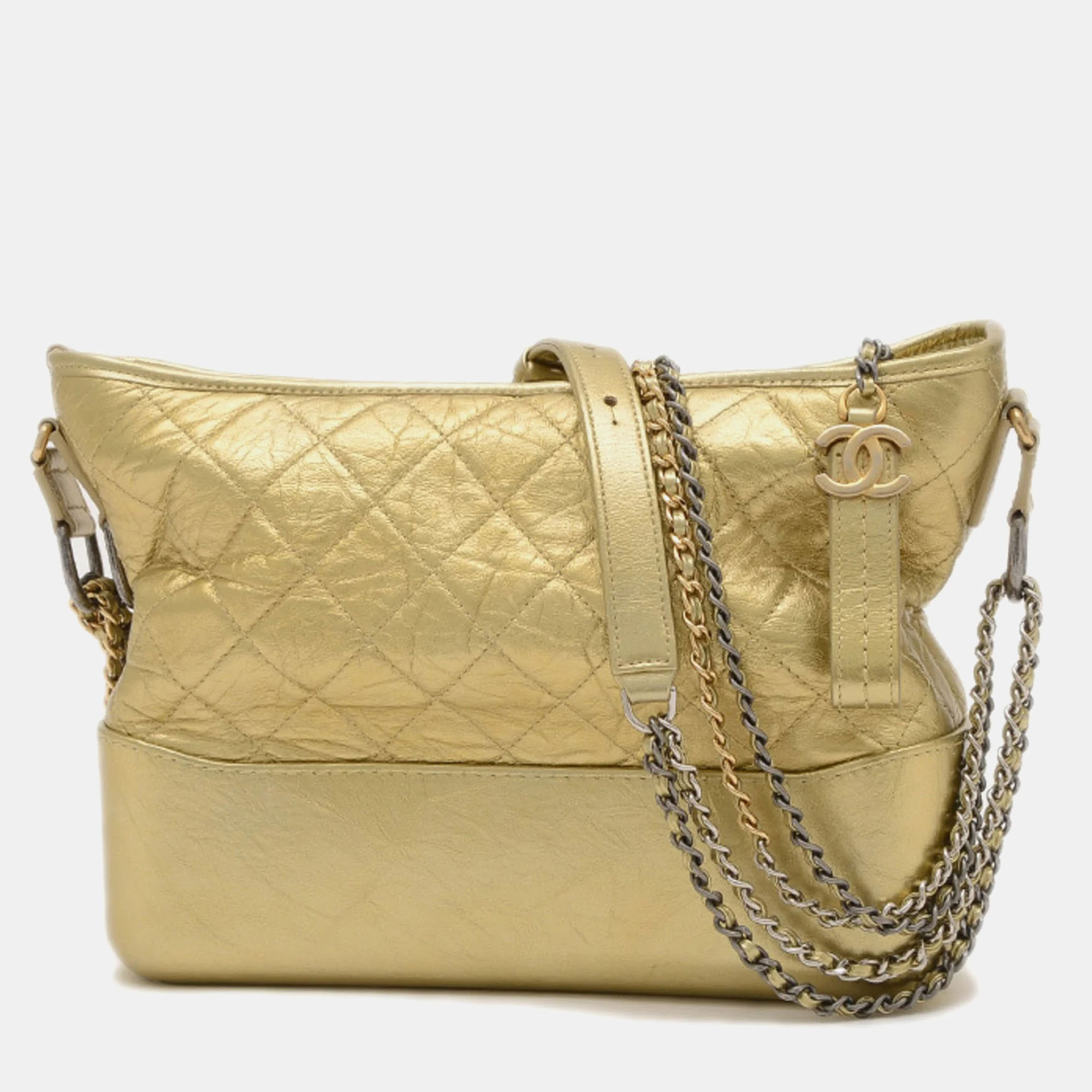 

Chanel Gabriel Large Gold Leather Shoulder Bag