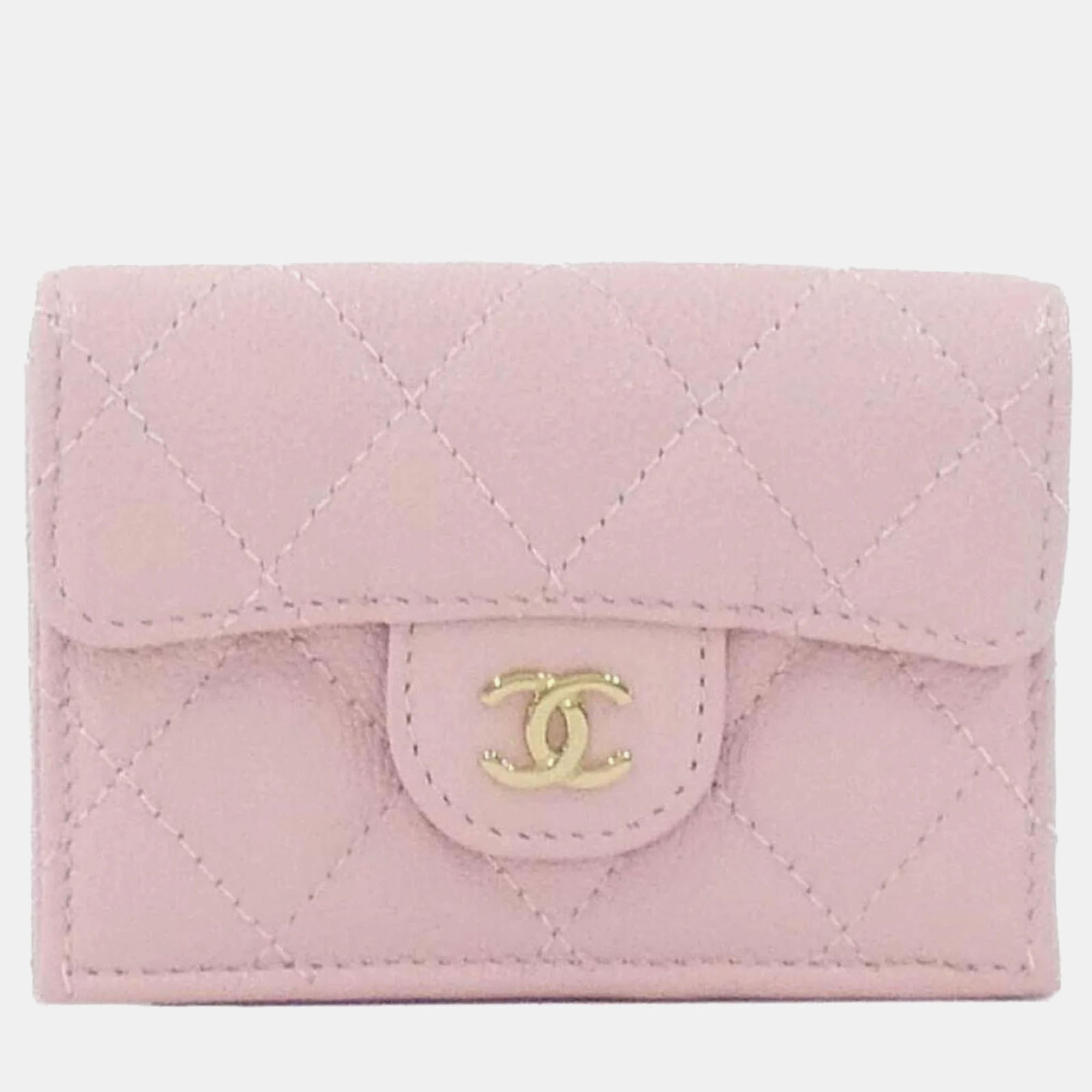 Pre-owned Chanel Timeless Black Leather Classic Line Wallet
