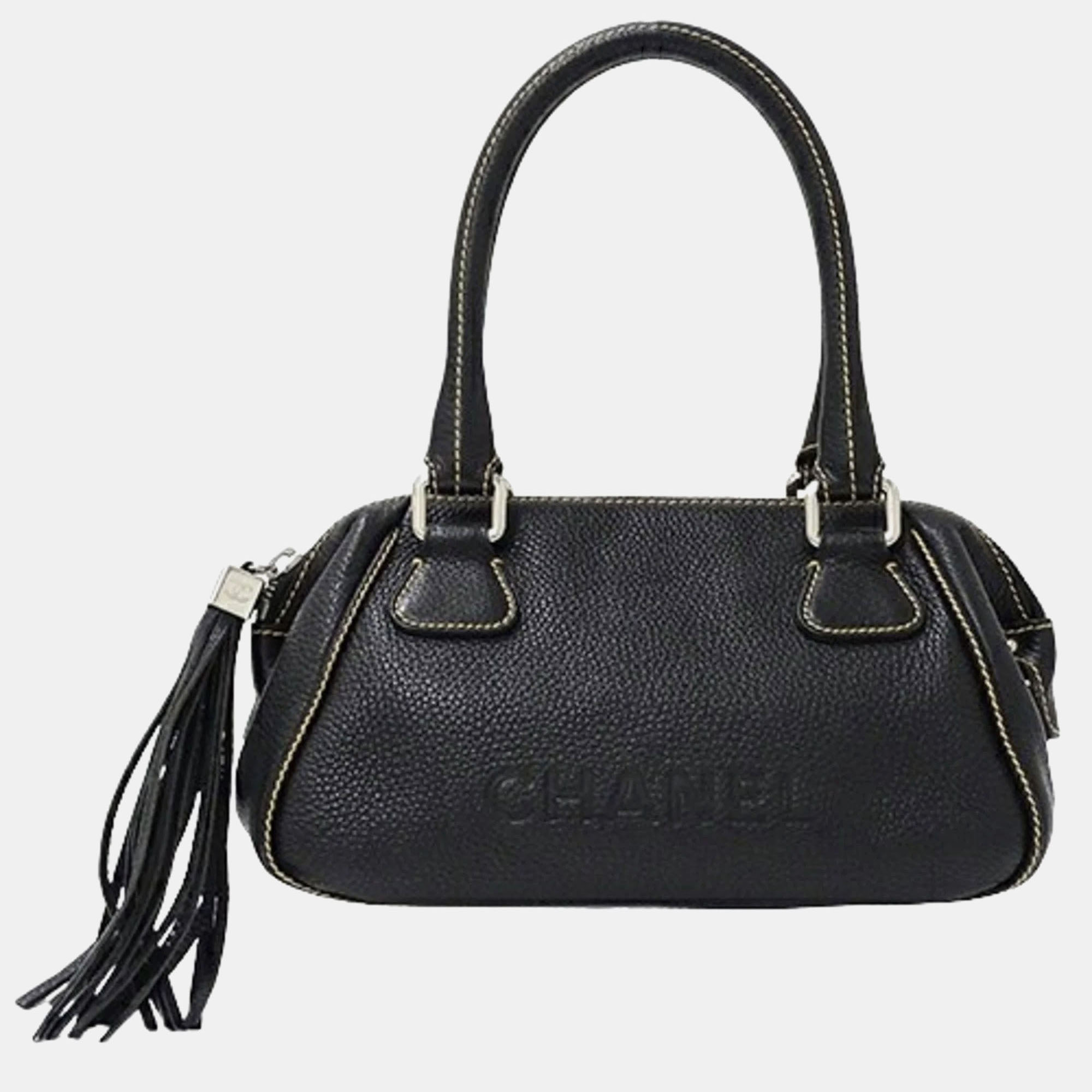 

Chanel LAX Tassel Black Calfskin Bowler Bag