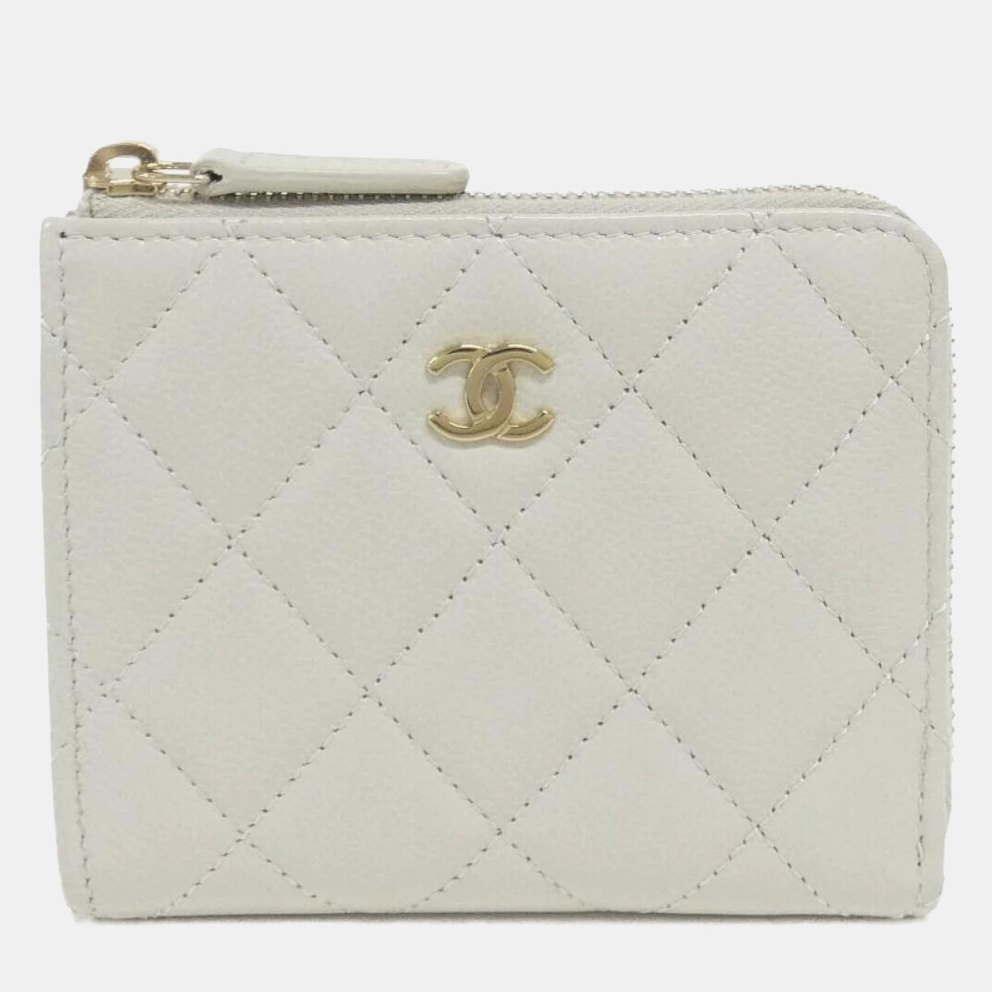 

Chanel Timeless Classic Wallet, White