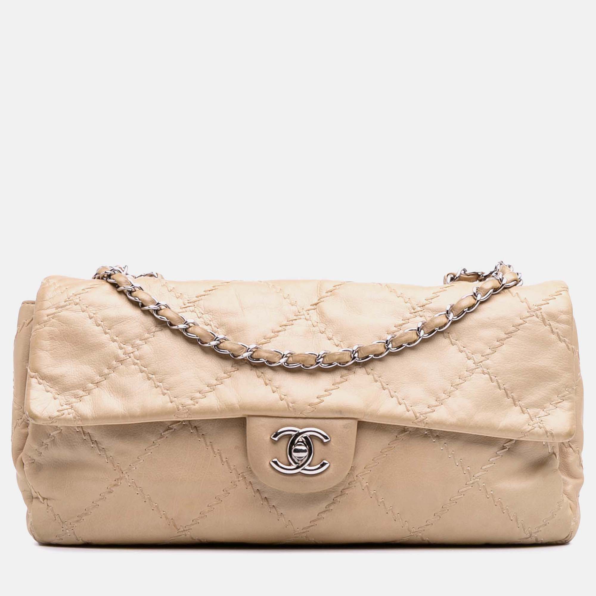 

Chanel Beige Quilted Lambskin Ultimate Stitch Flap