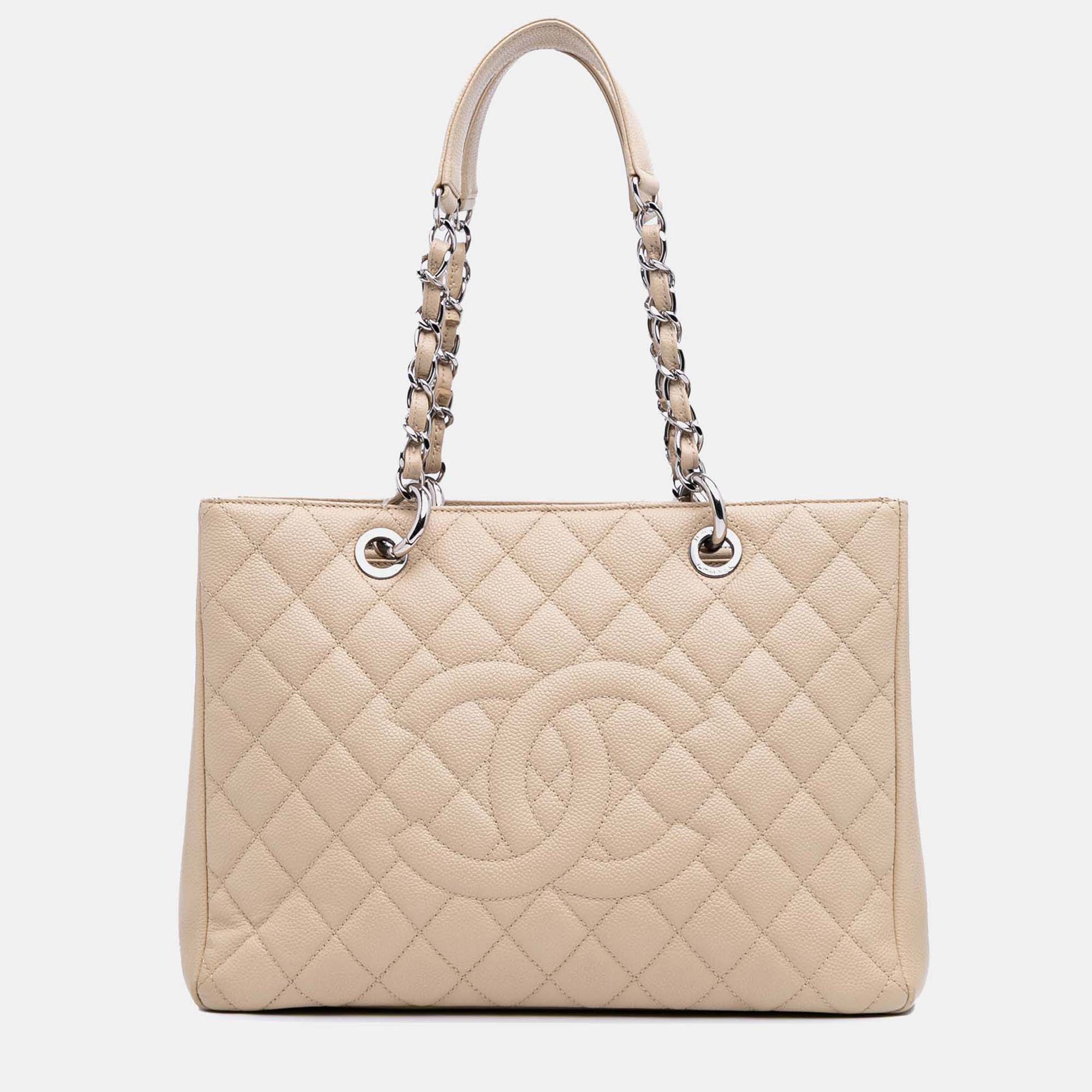 

Chanel Beige Caviar Grand Shopping Tote