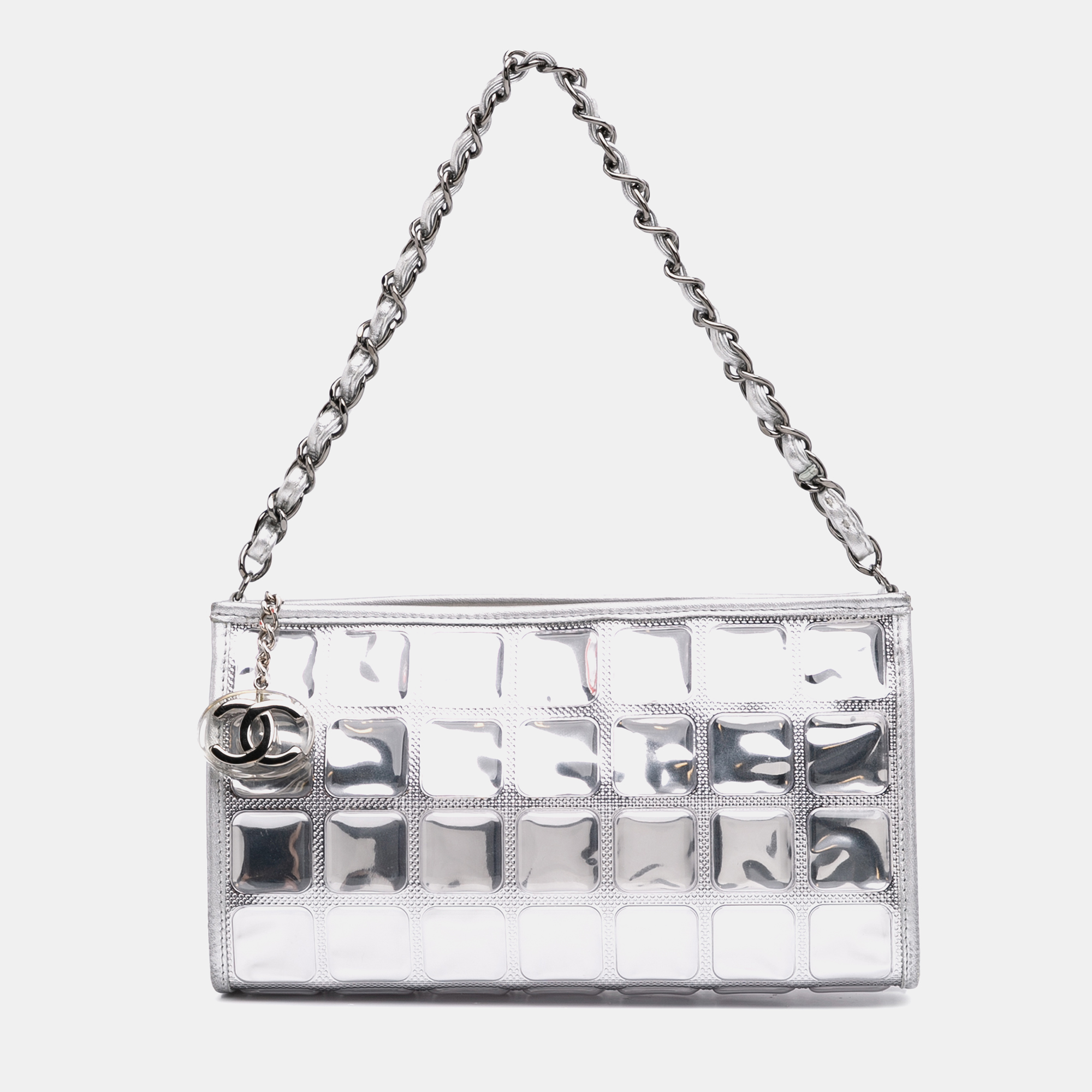 

Chanel Silver Vinyl Ice Cube Pochette