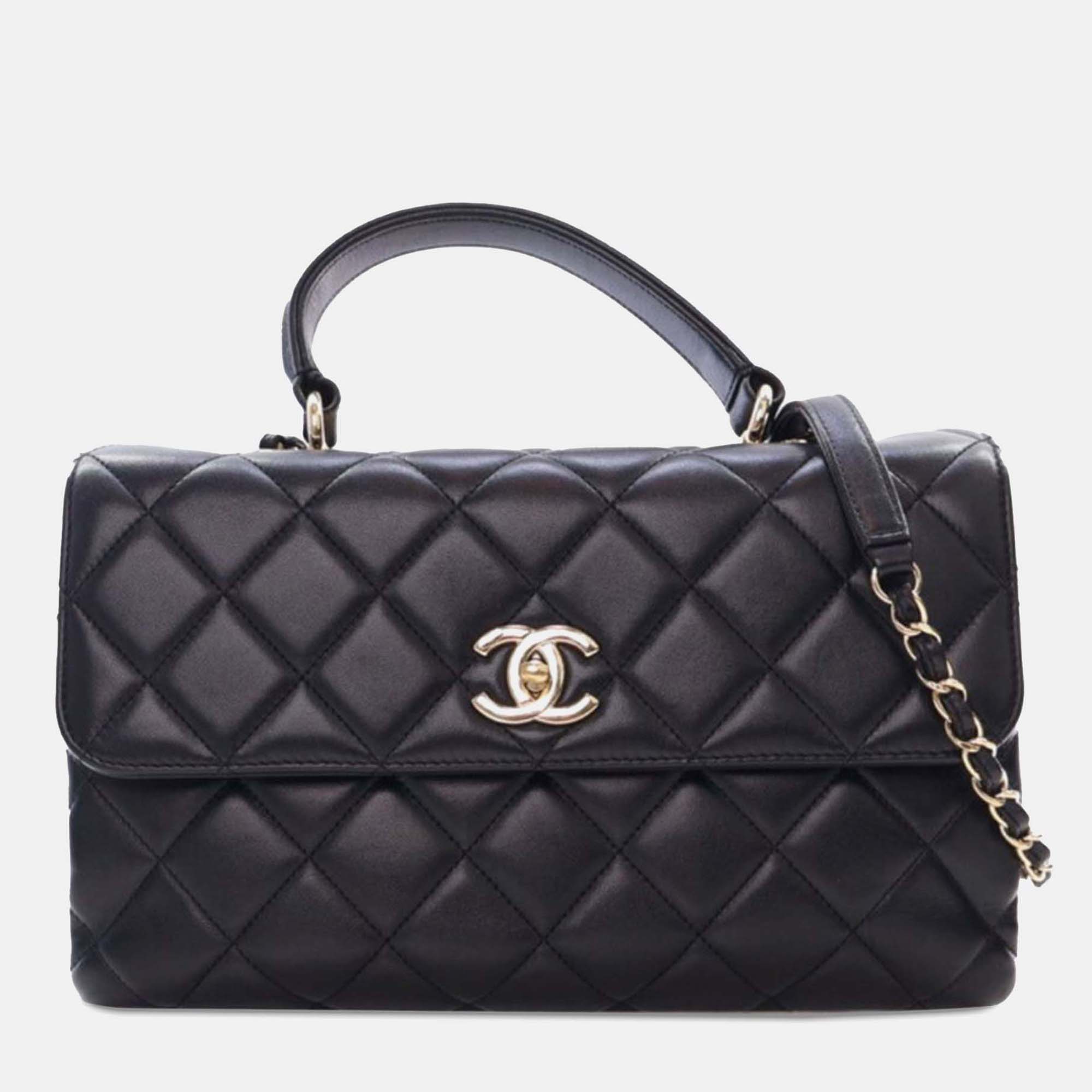

Chanel Black Medium Lambskin Trendy CC Top Handle Bag