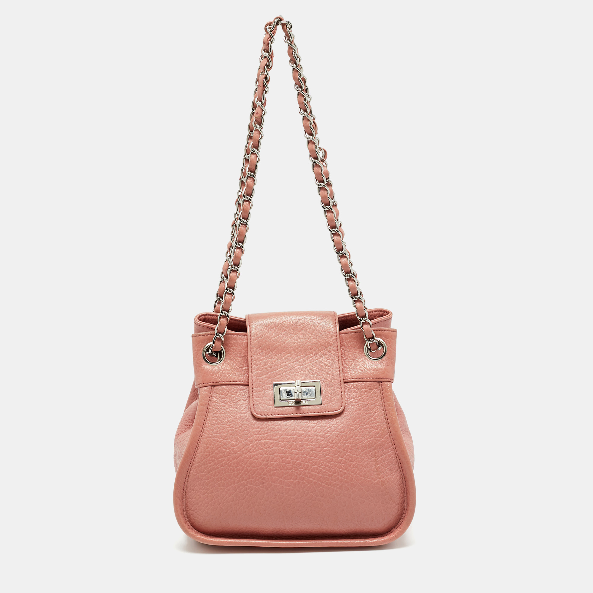 

Chanel Coral Pink Leather Mademoiselle Flap Bag
