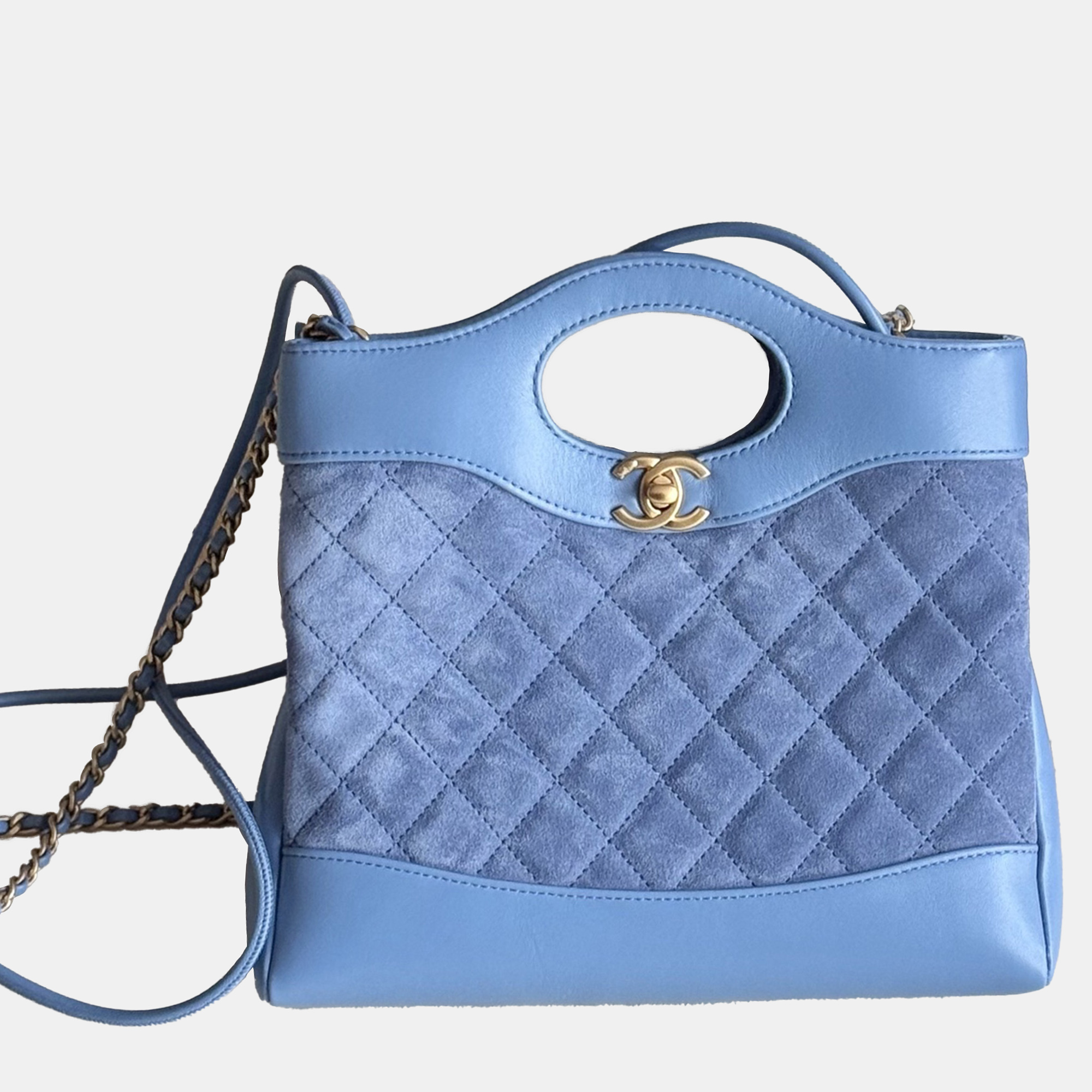 

Chanel Bag Blue Suede Chip Model