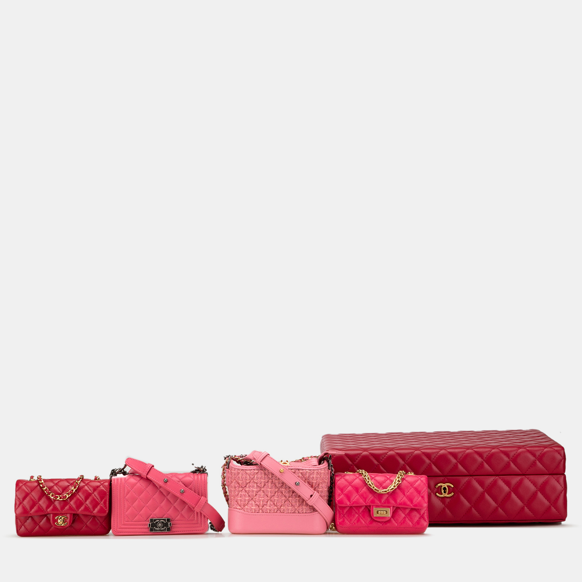 

Chanel Multicolor Chanel Limited Edition Success Story Quilted Lambskin Trunk Set of 4 Mini Bags