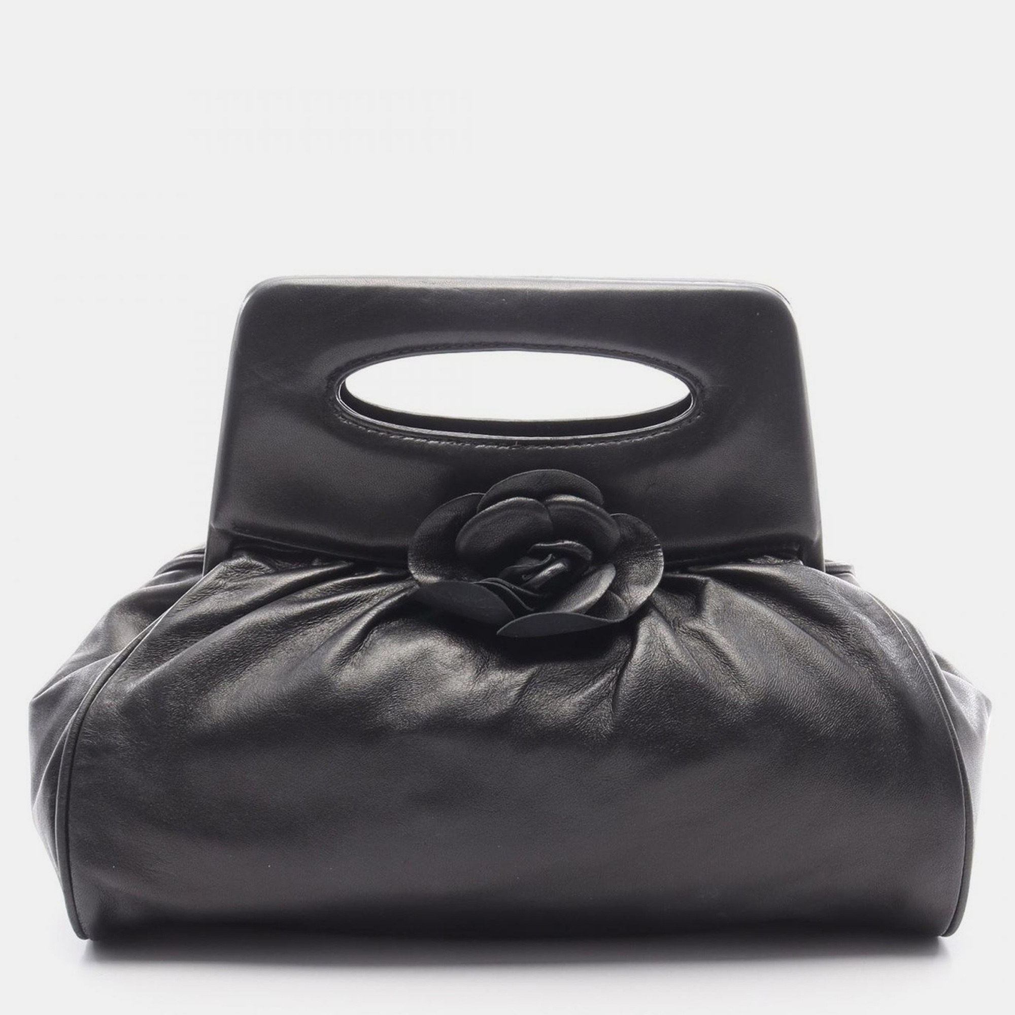 

Chanel Camellia Black Lambskin Shoulder Bag
