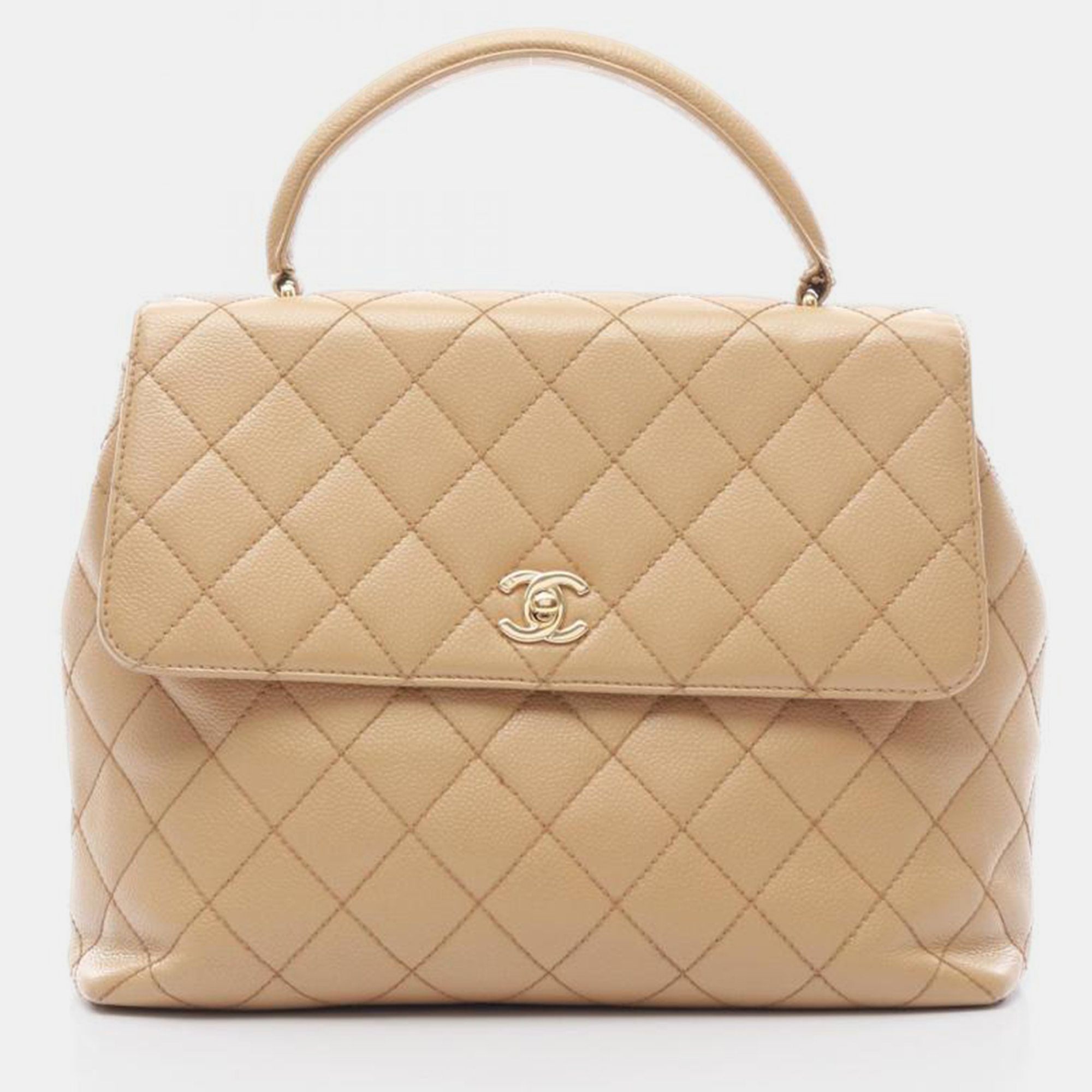 

Chanel Matelasse Top Handle Bag, Beige