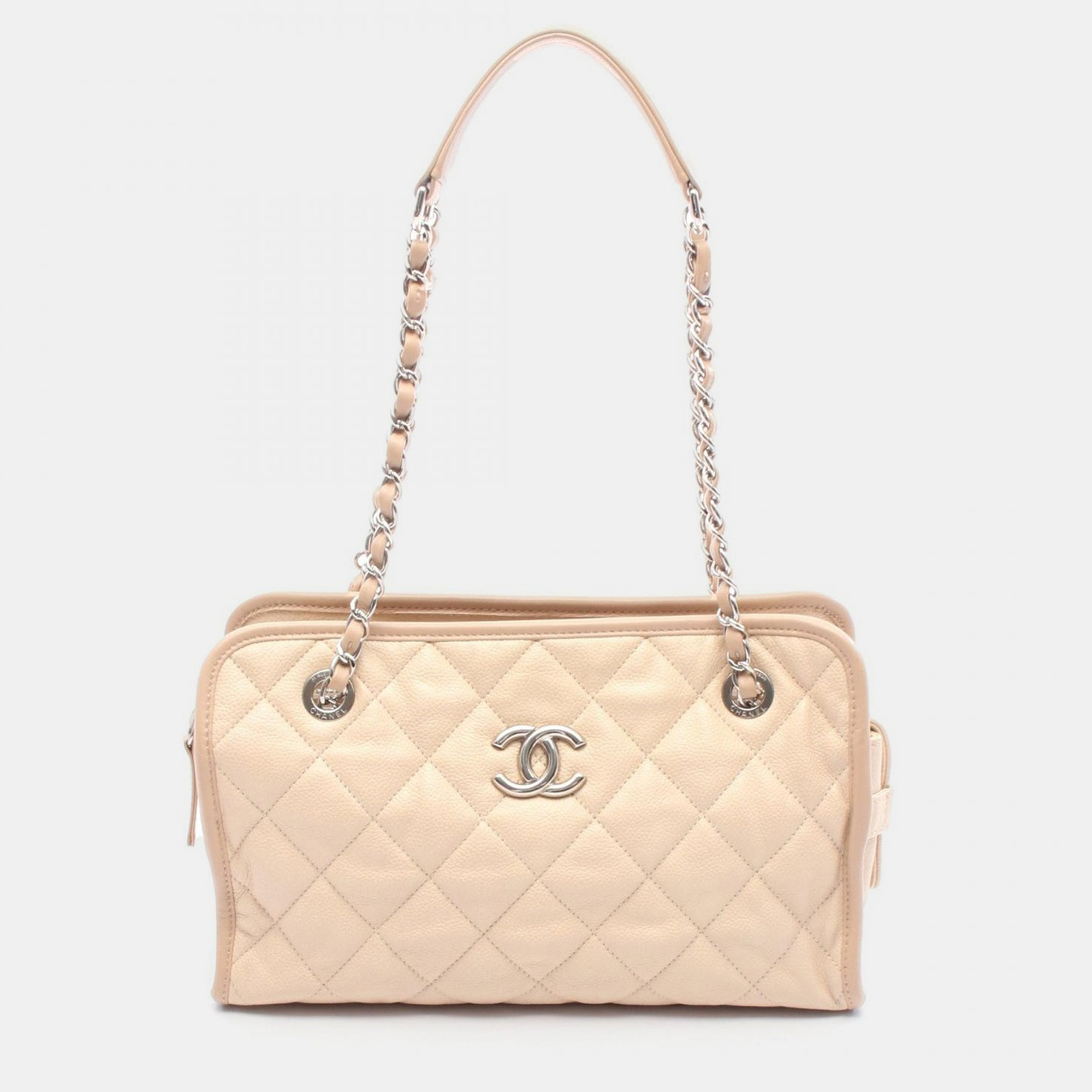 

Chanel French Riviera Beige Leather Shoulder Bag