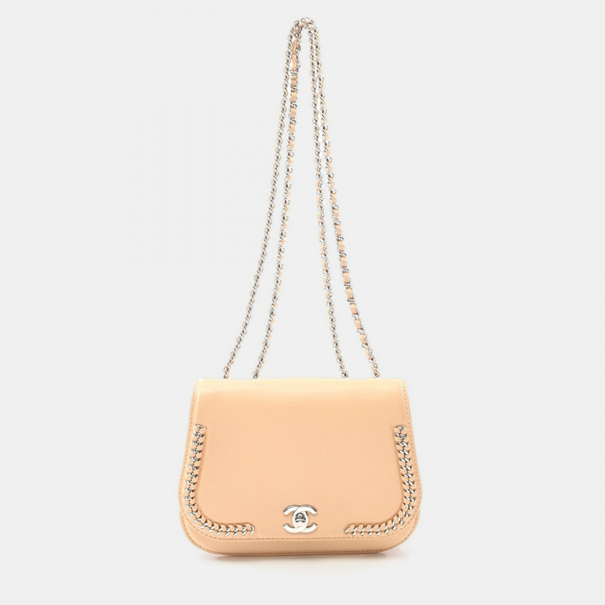 

Chanel Braided Chic Beige Leather Flap Shoulder Bag