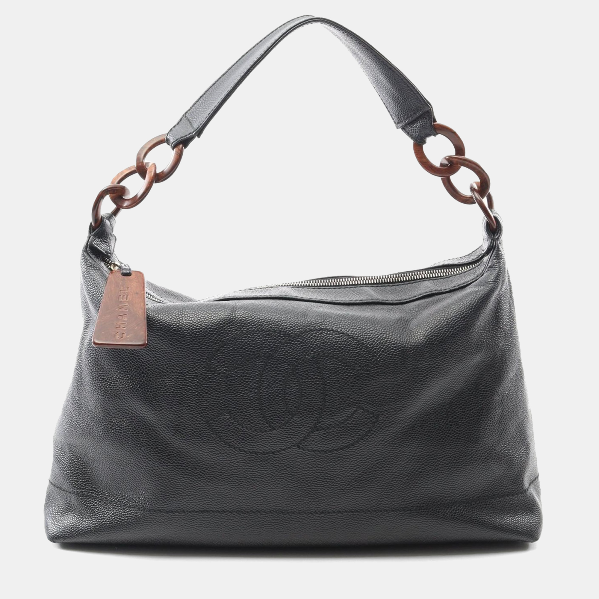 

Chanel Resin Black Calfskin Shoulder Bag