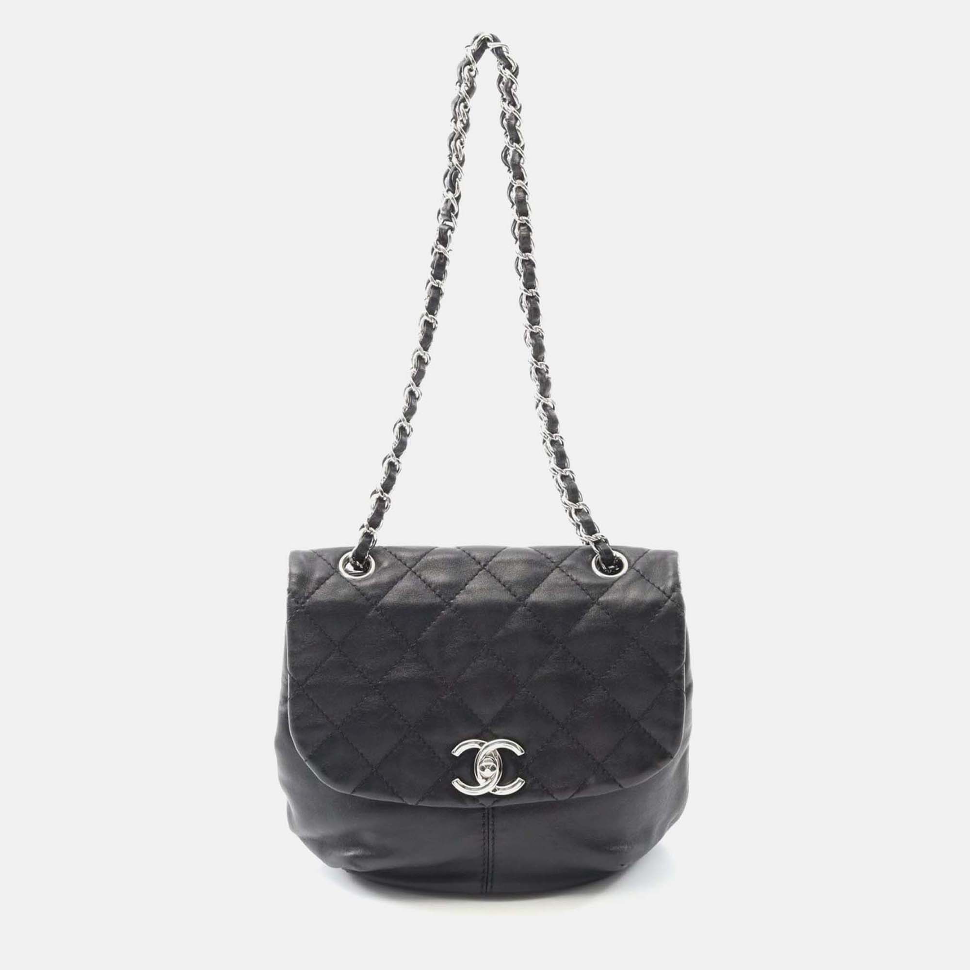 

Chanel Black Leather Flap Shoulder Bag