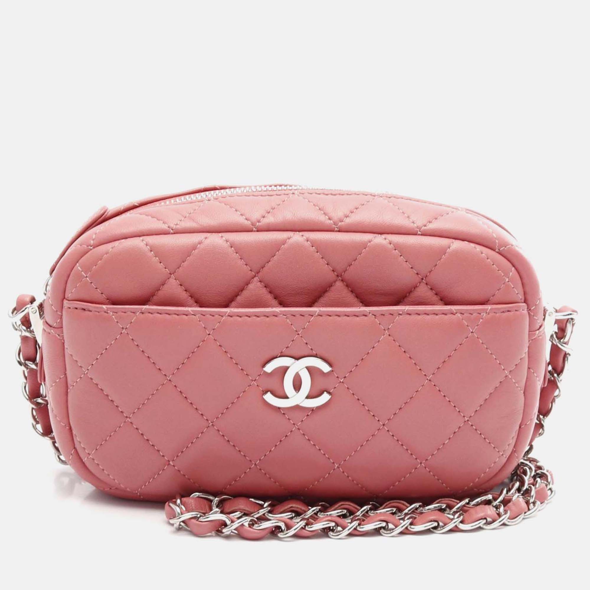 

Chanel CC Pink Lambskin Camera Bag