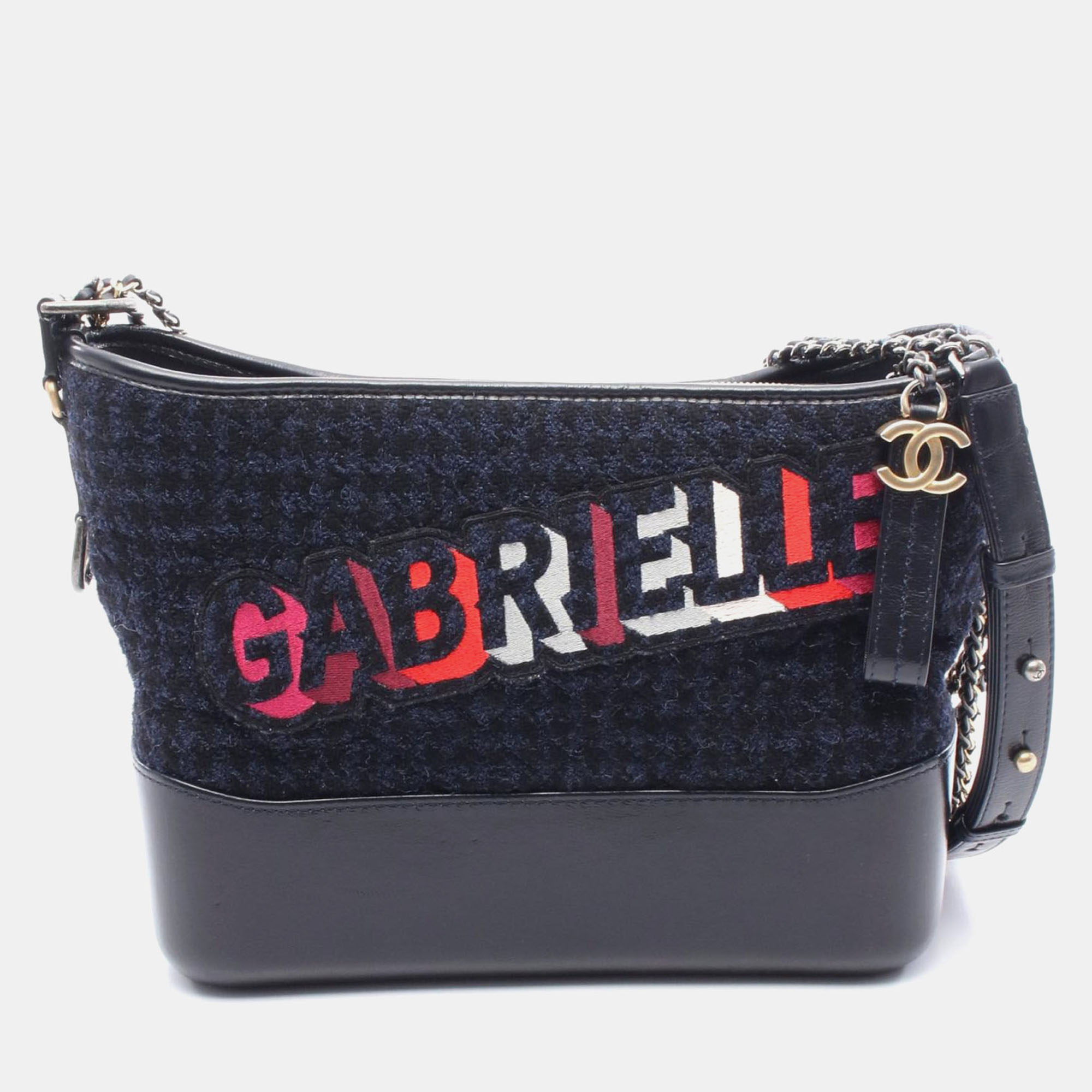 

Chanel Gabriel De Chanel Large Hobo Shoulder Bag Fabric Leather Navy, Navy blue