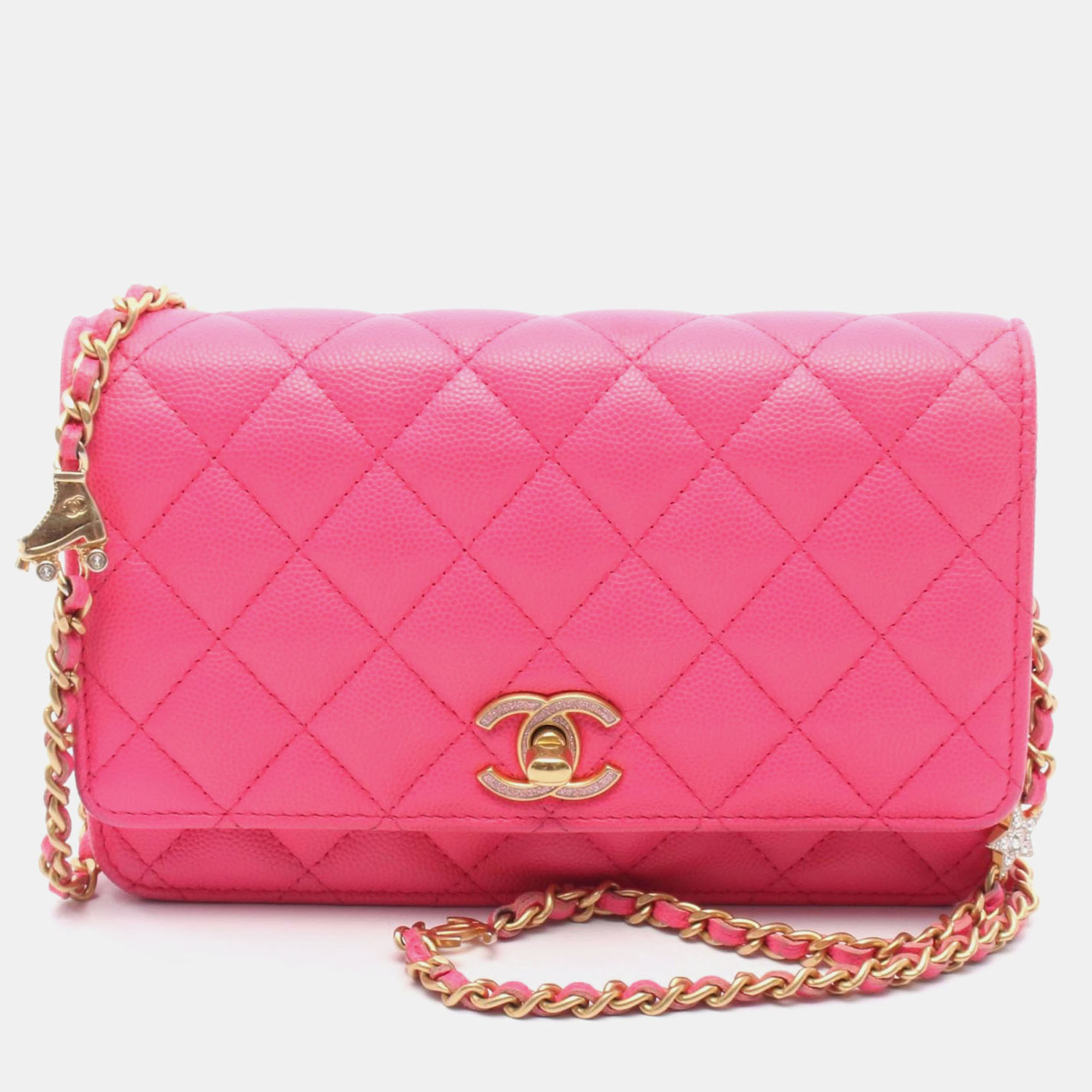 

Chanel Classic Pink Leather Wallet on Chain