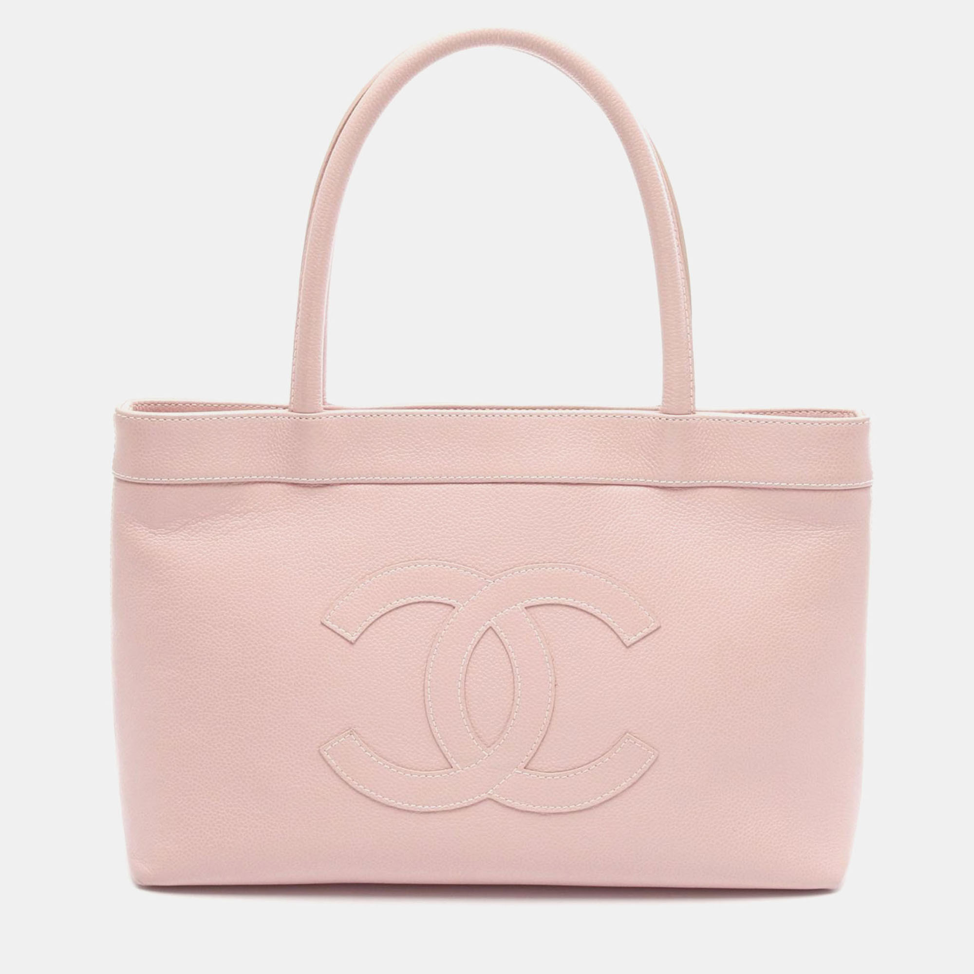 

Chanel Coco Mark Tote Bag Calf Leather Pink Ghw