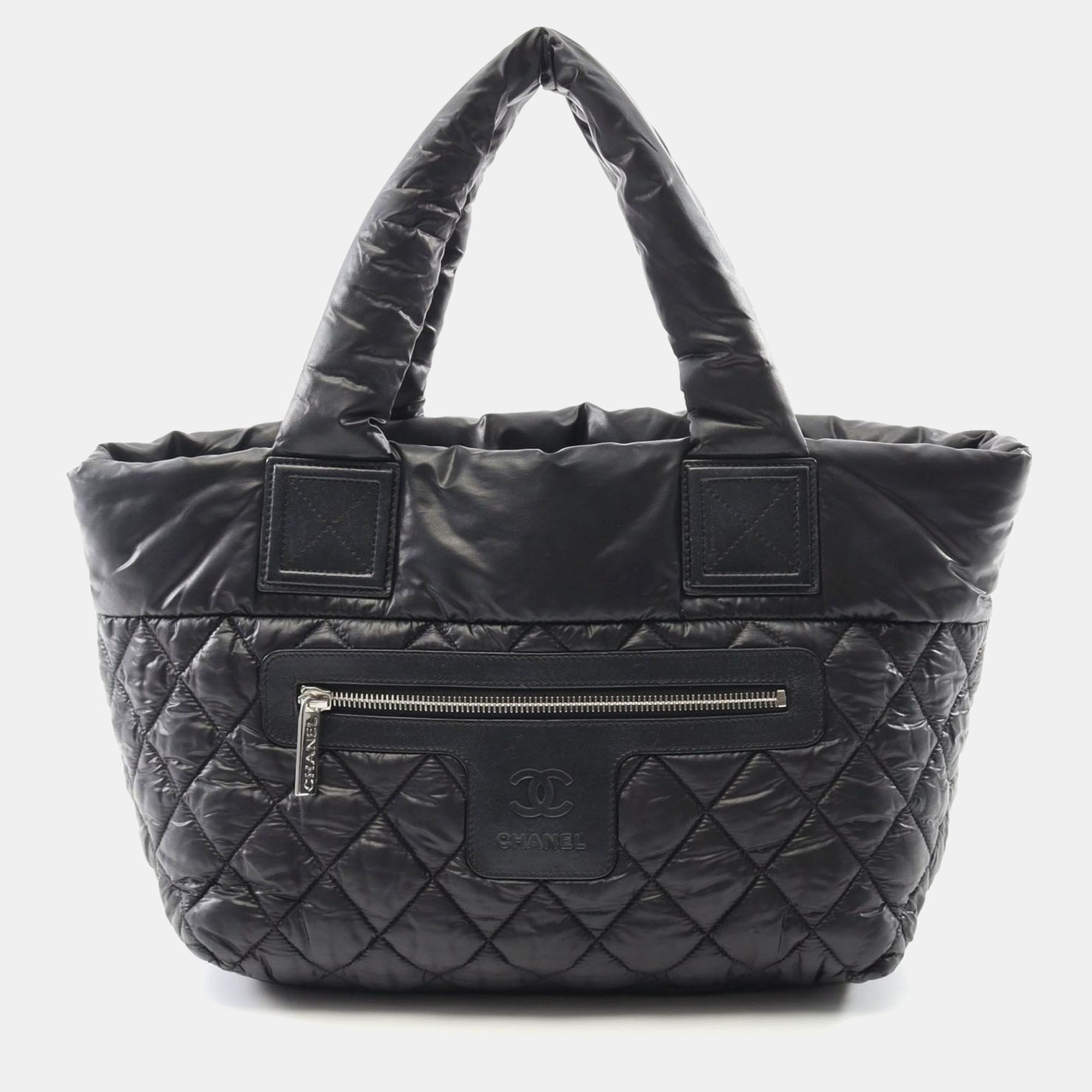 

Chanel Coco Cocoon Small Tote Reversible Hand Bag Nylon Black Shw