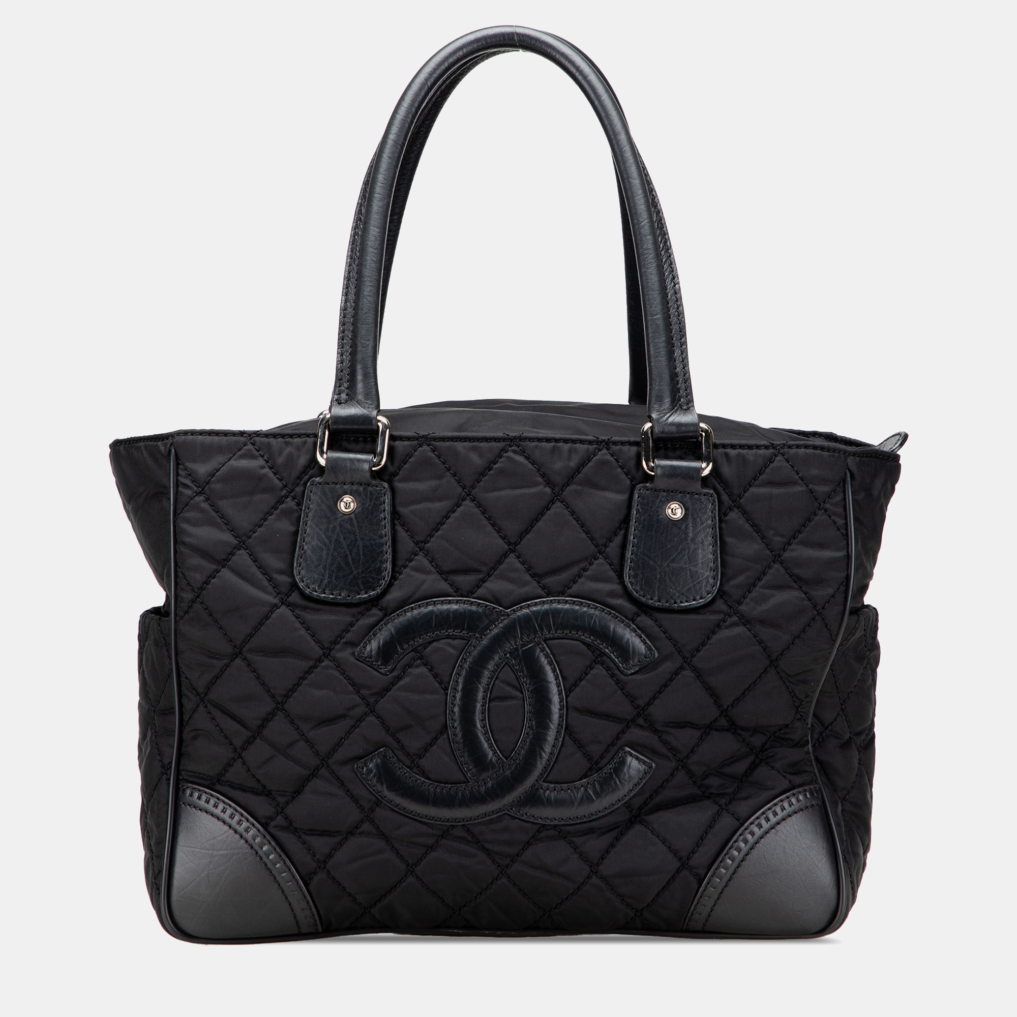 

Chanel Black Paris New York Quilted Nylon Tote