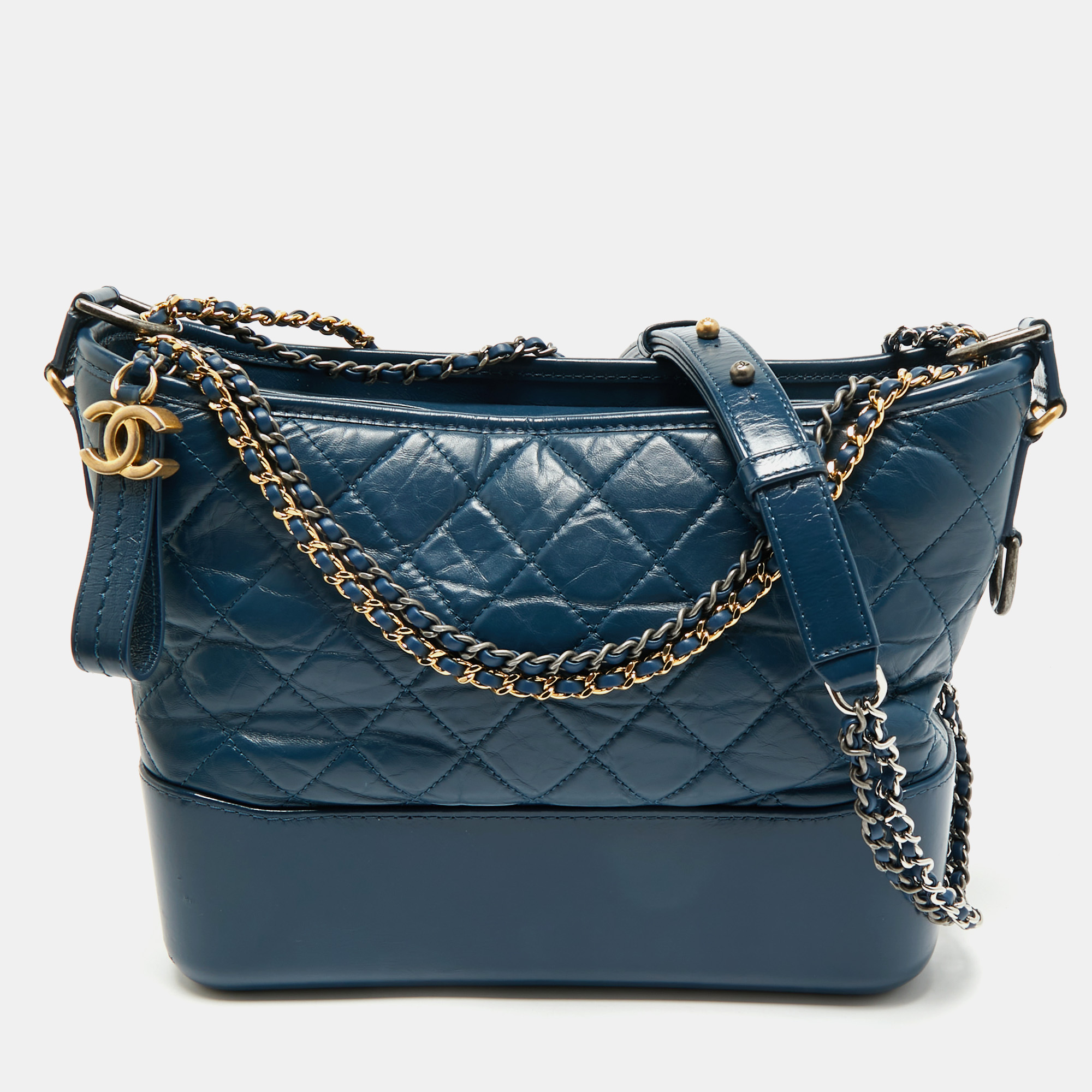 

Chanel Blue Quilted Aged Leather Medium Gabrielle Hobo