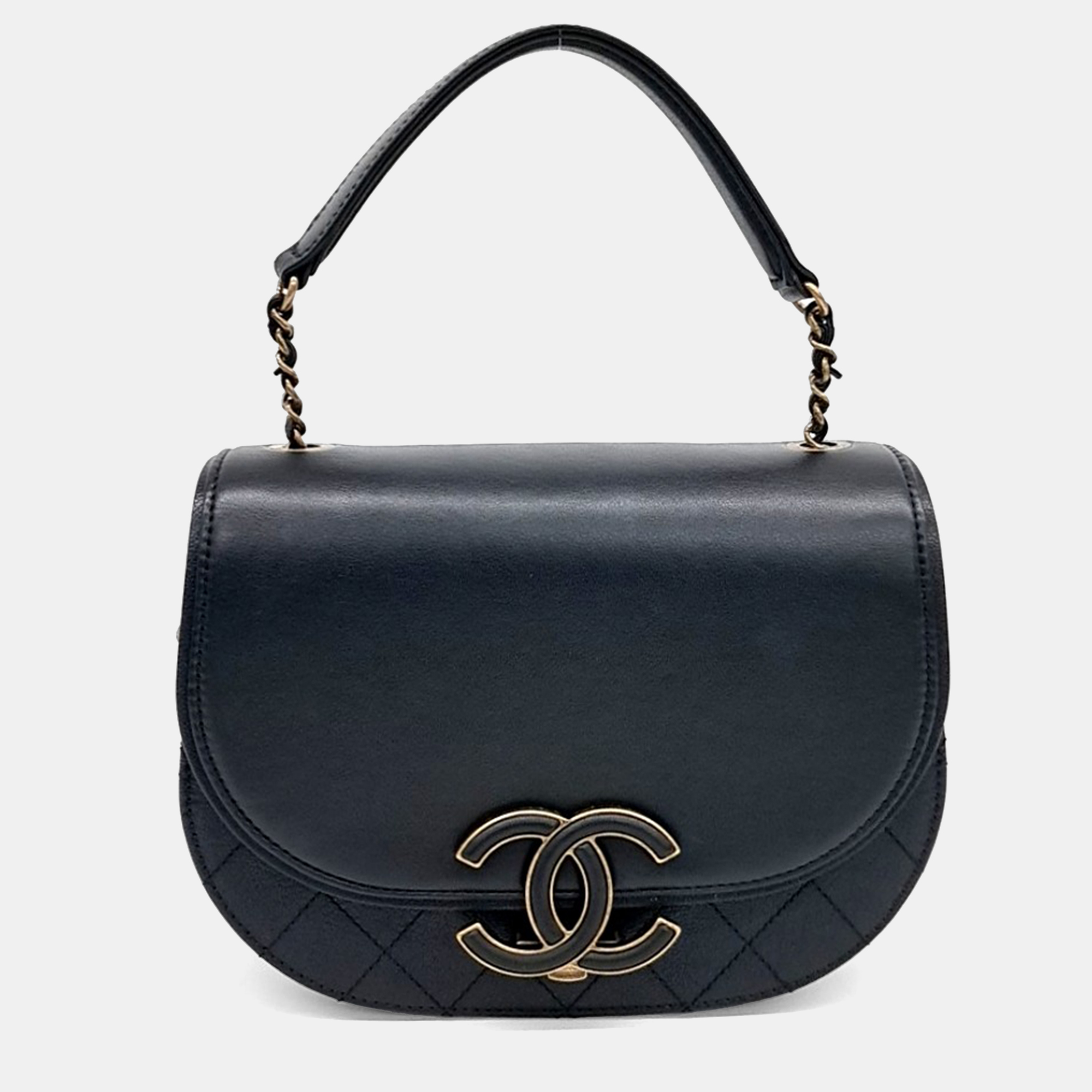 

Chanel Black Leather Coco Curve Tote