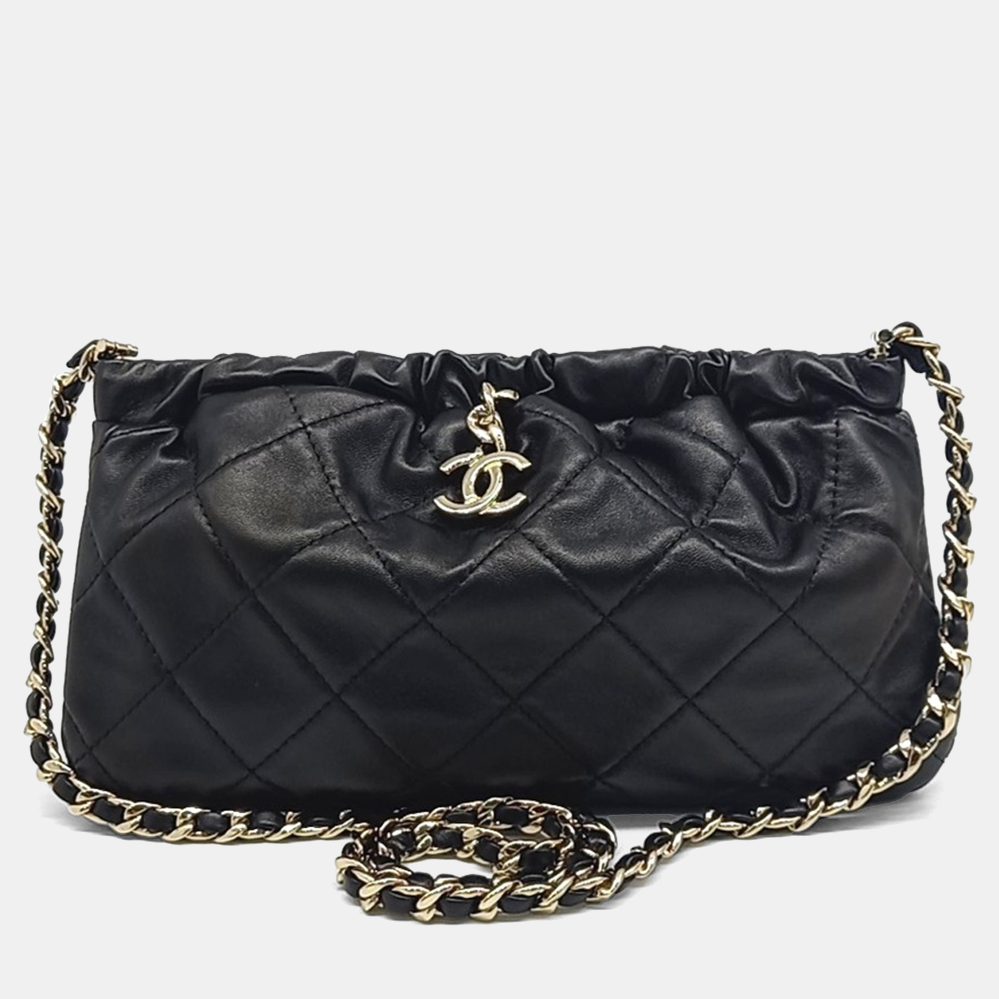 

Chanel Black Leather Chain Shoulder Bag