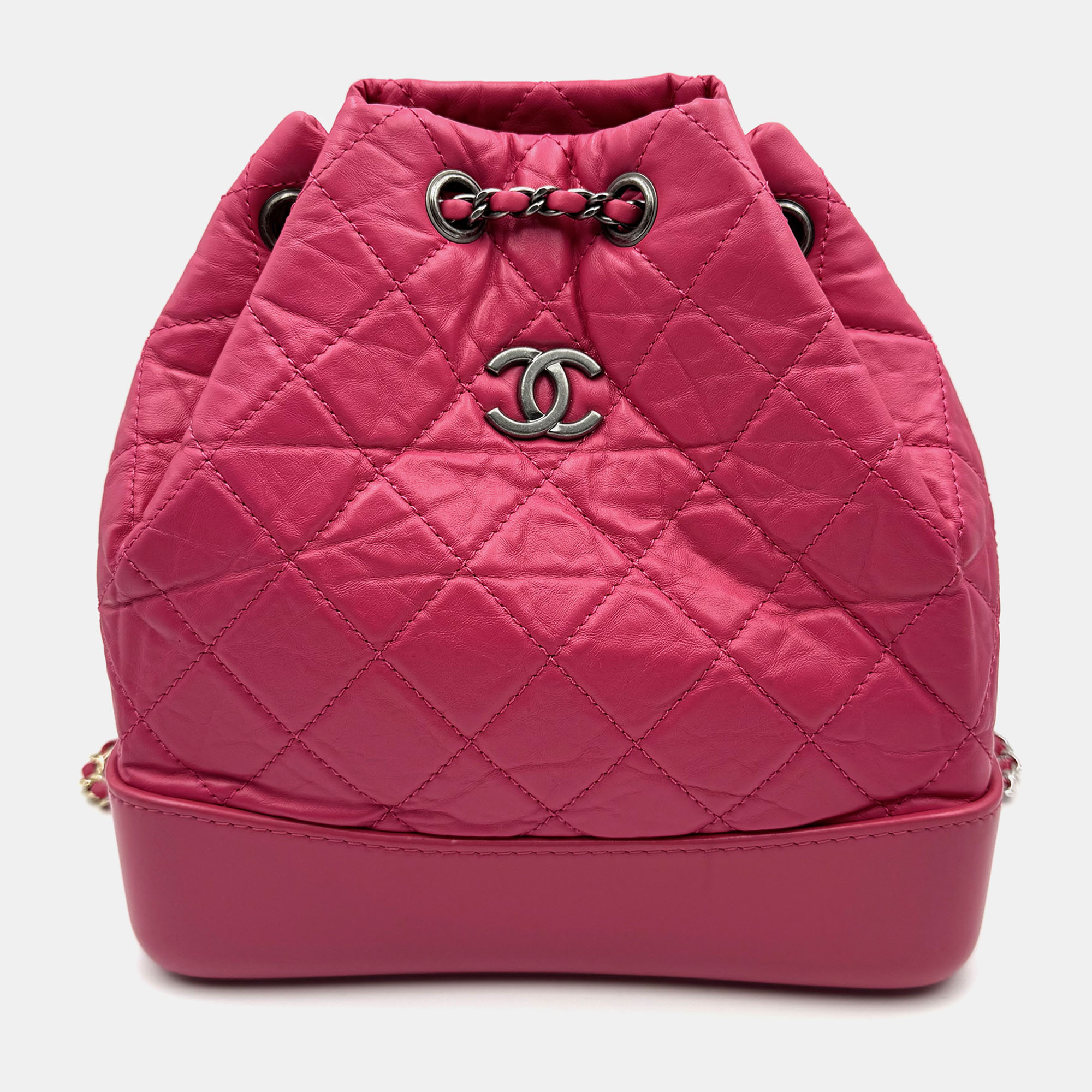 

Chanel Gabrielle Pink Quilted Leather Shoulder Bag
