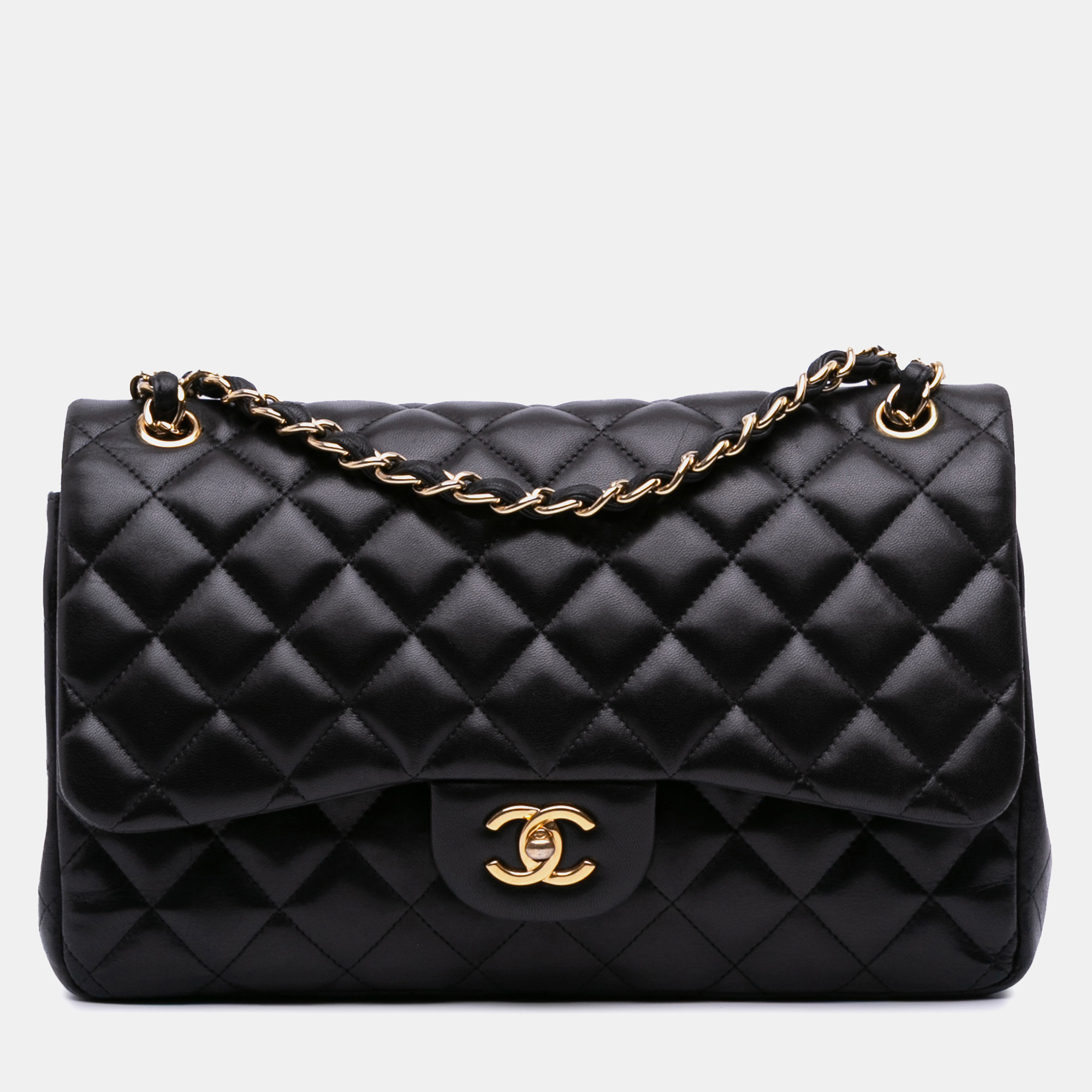 

Chanel Black Jumbo Classic Lambskin Double Flap