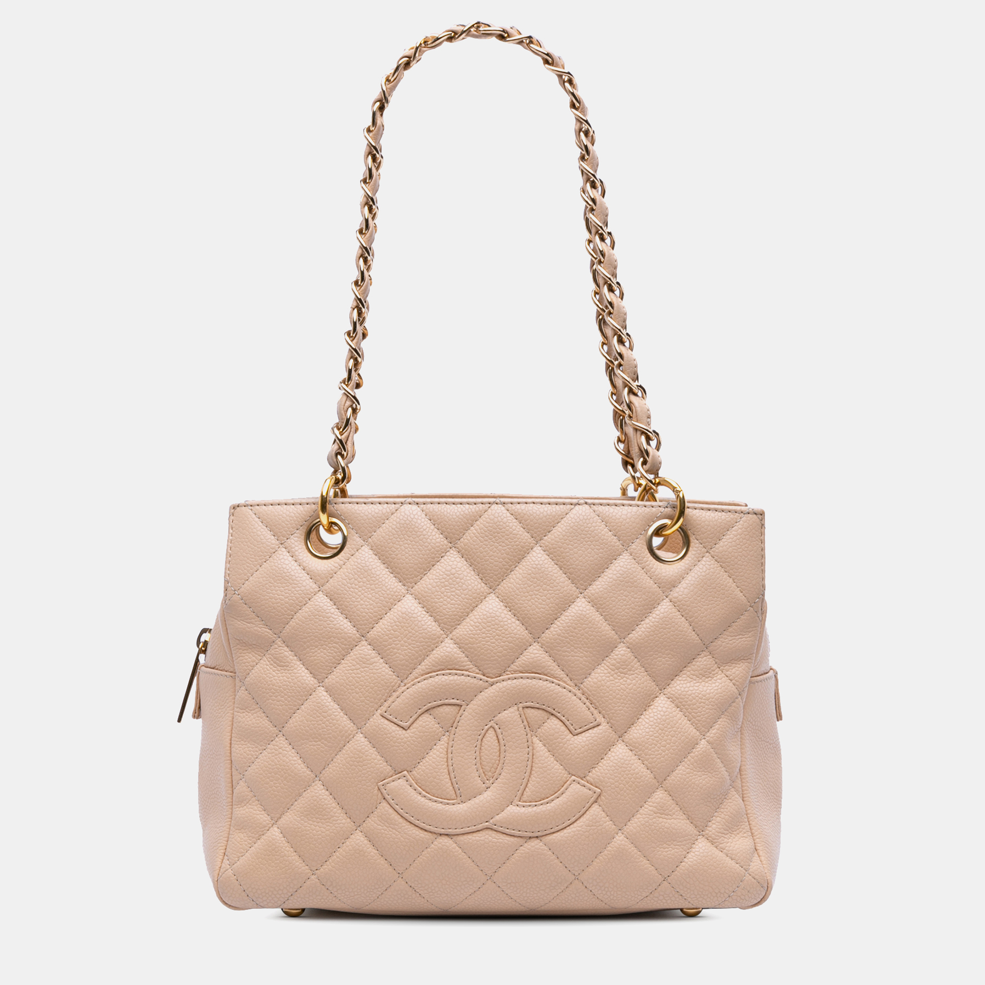 

Chanel Beige Caviar Leather Petite Timeless Tote