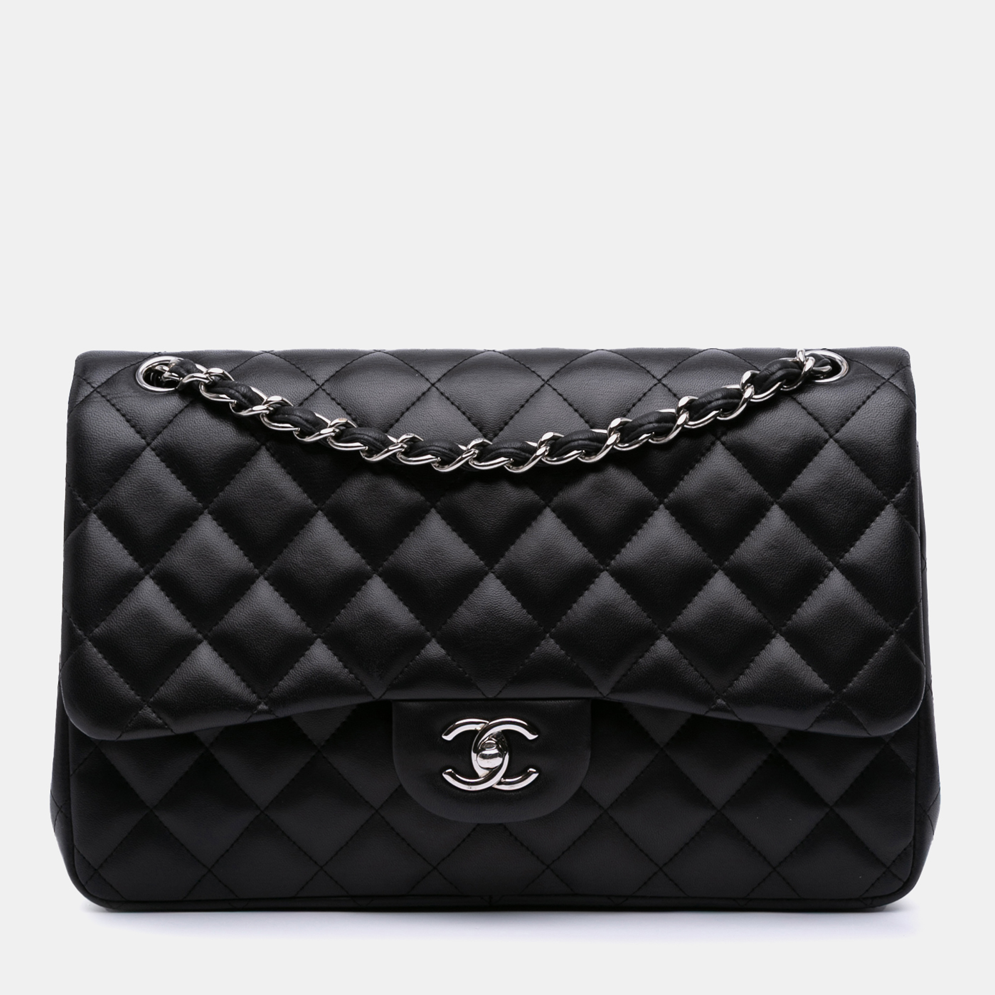 

Chanel Black Jumbo Classic Lambskin Double Flap