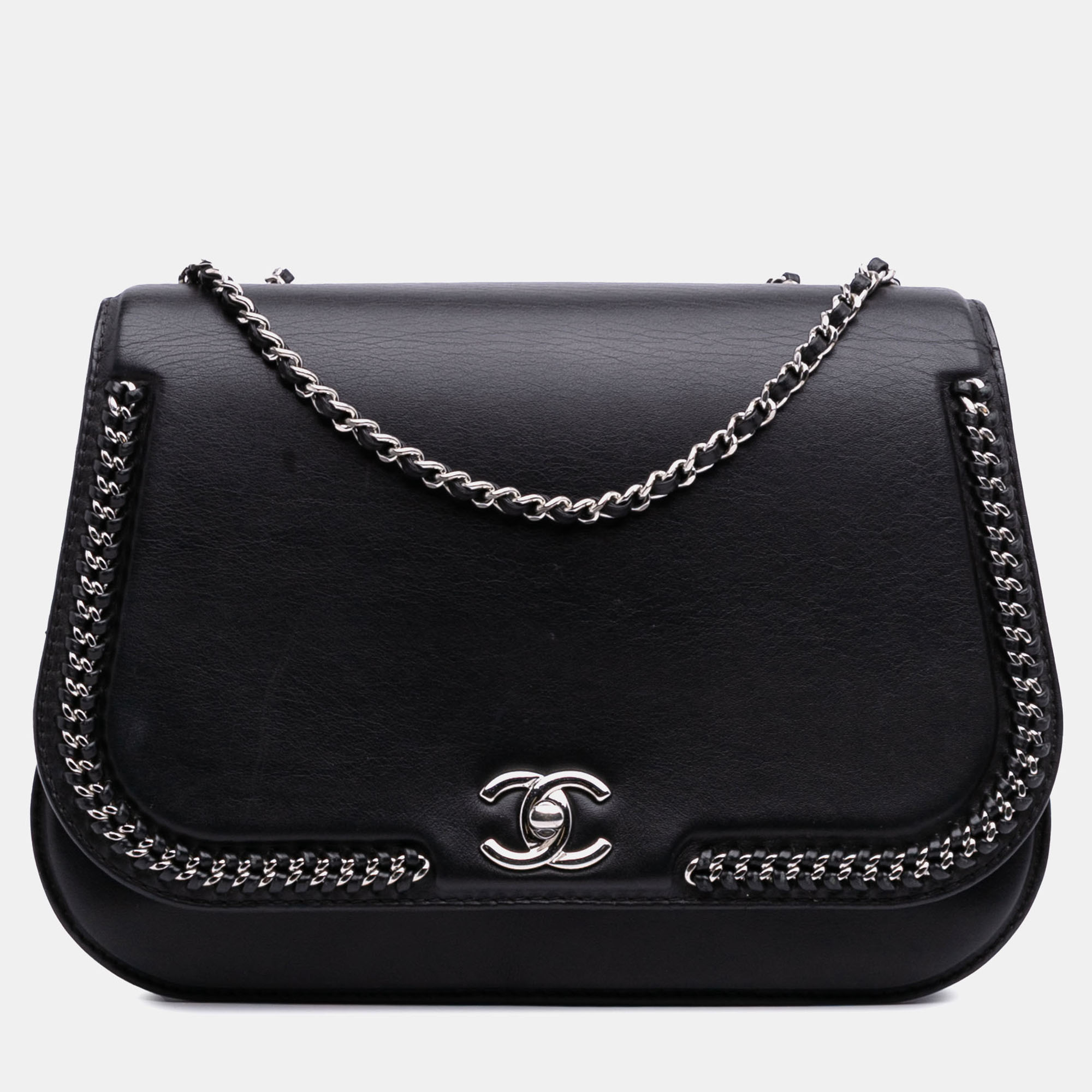 

Chanel Black Medium Calfskin Braided Chic Flap
