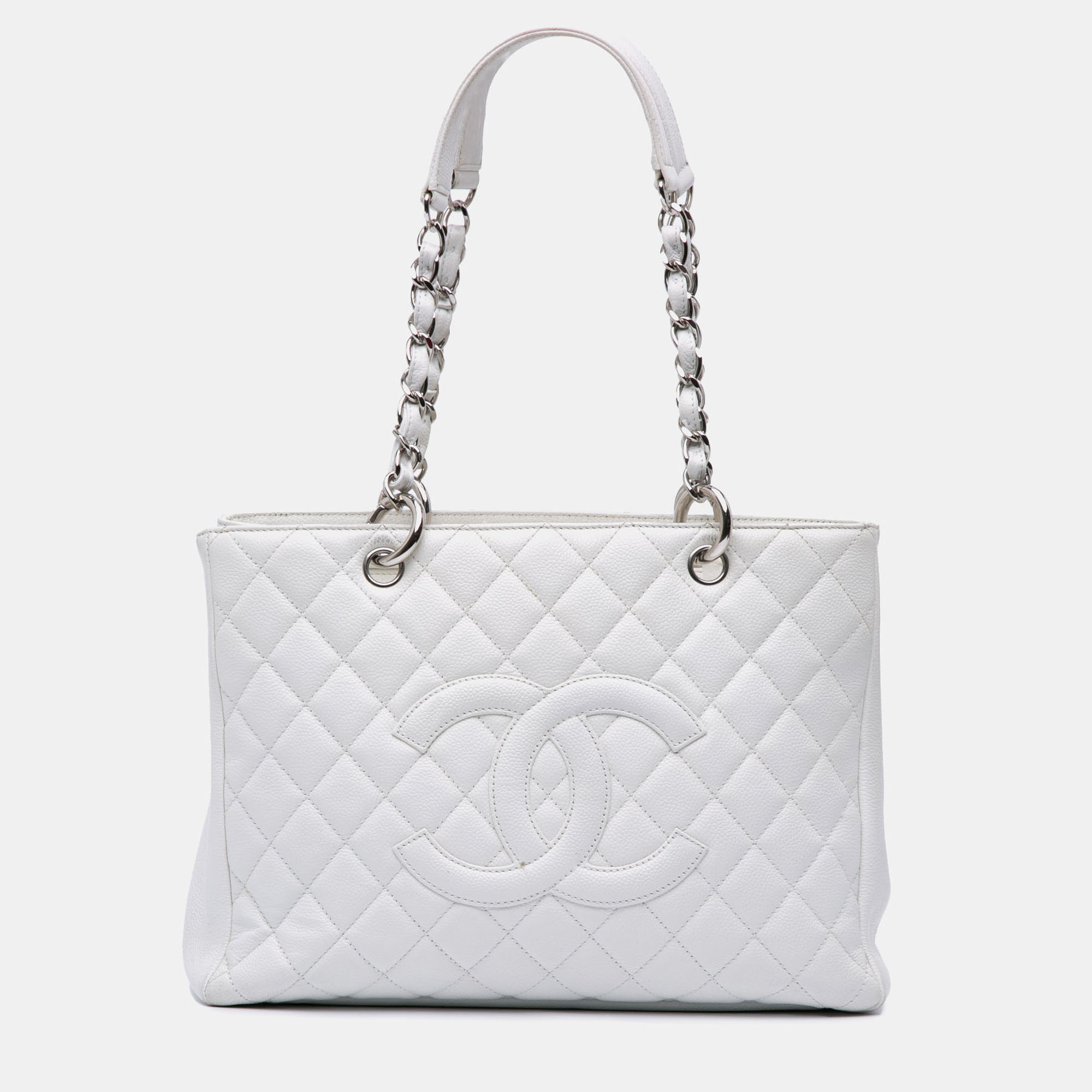 

Chanel White Caviar Grand Shopping Tote