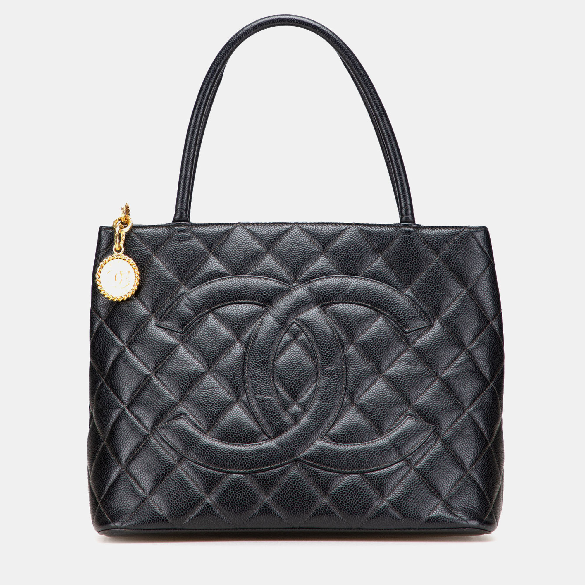 

Chanel Black Caviar Medallion Tote