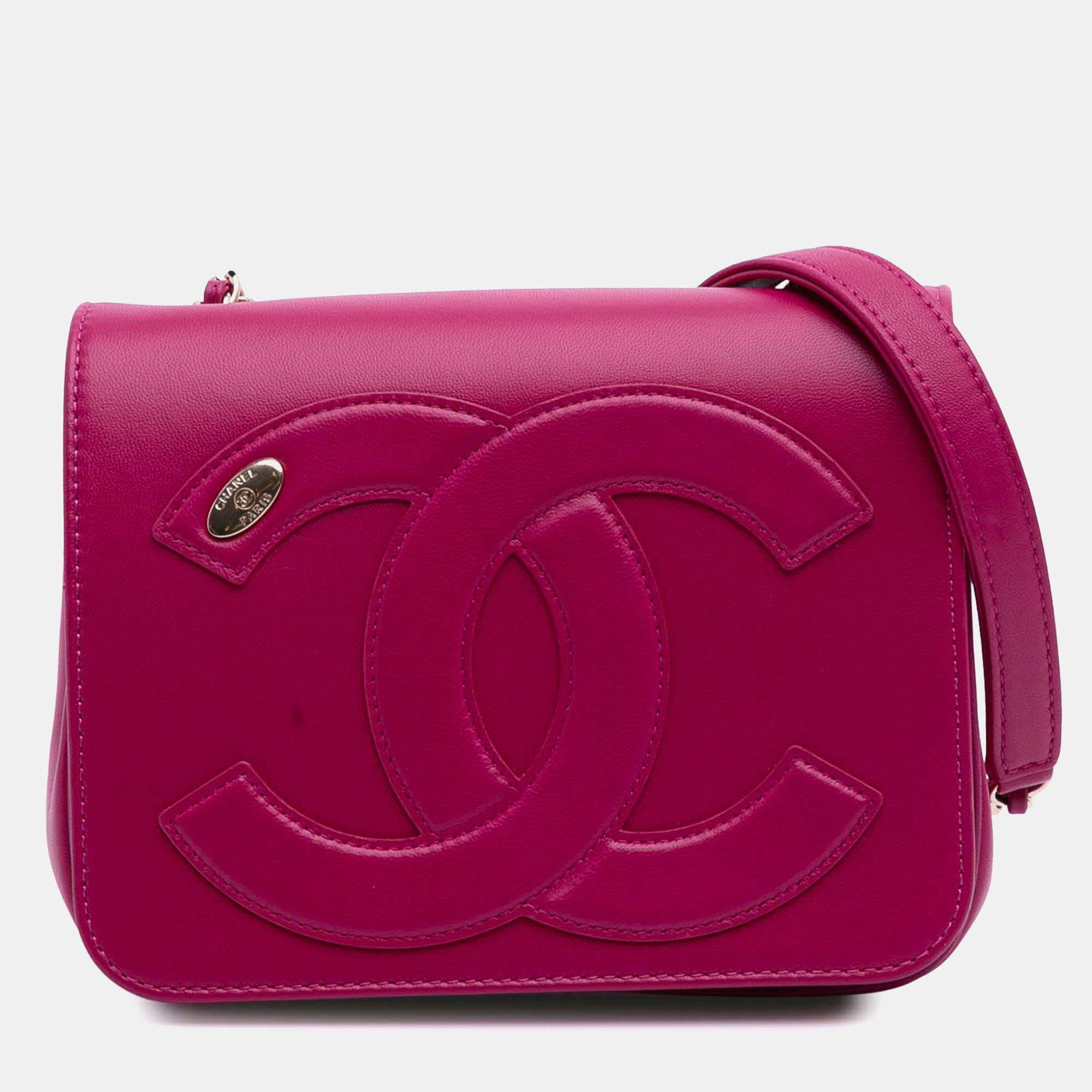 

Chanel Pink Lambskin CC Mania Flap