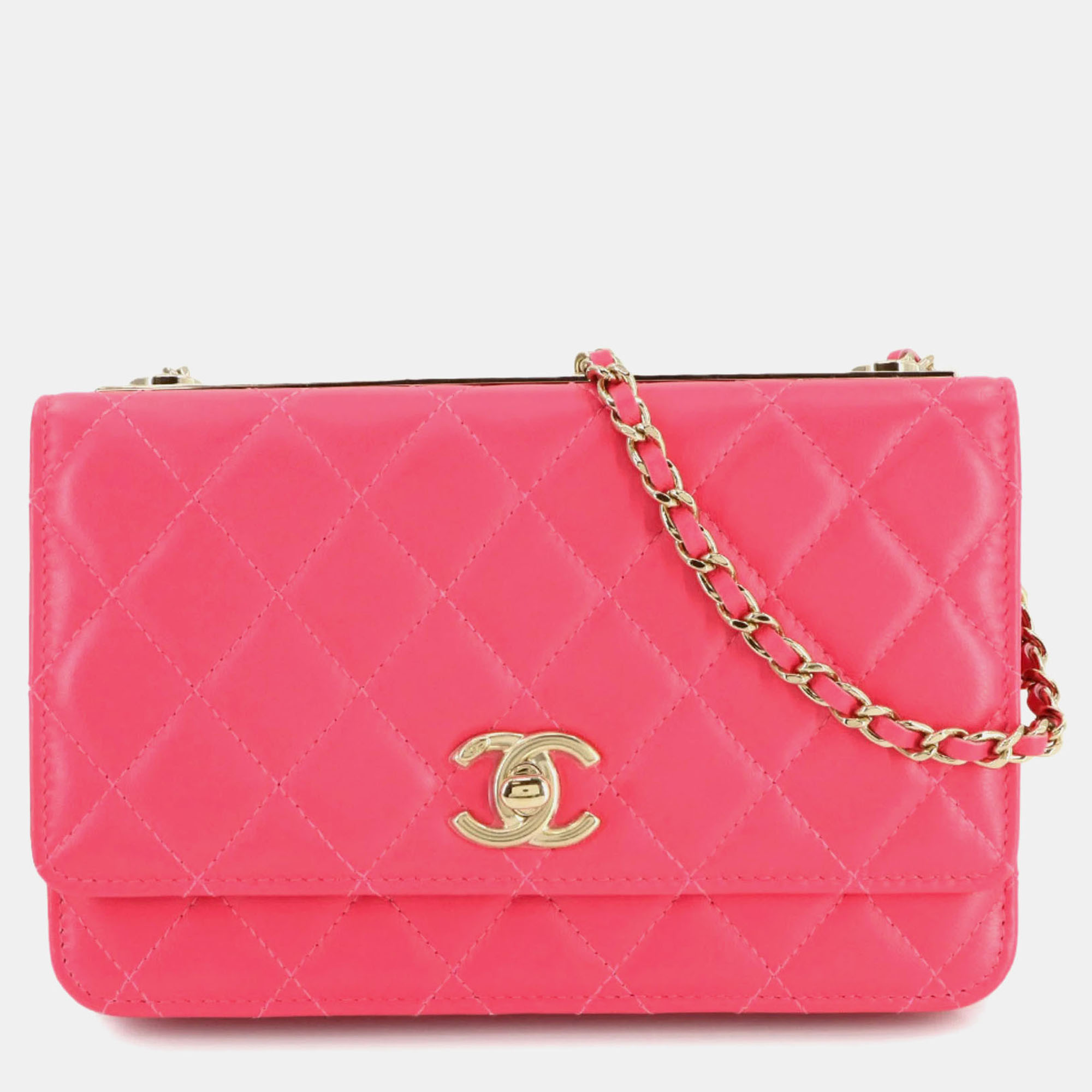 

Chanel Trendy CC Pink Lambskin Leather Wallet on Chain
