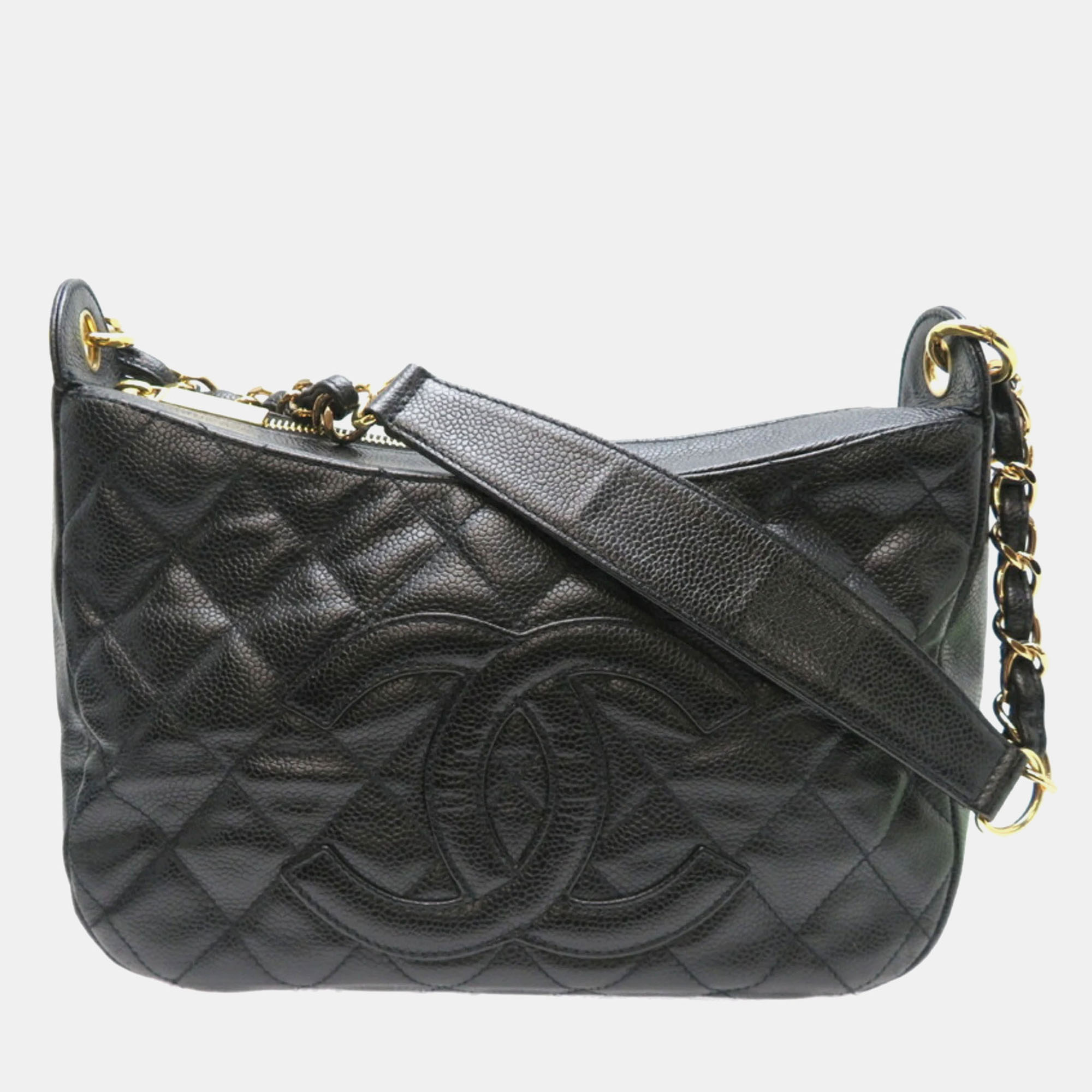 

Chanel CC Black Leather Chain Shoulder Bag