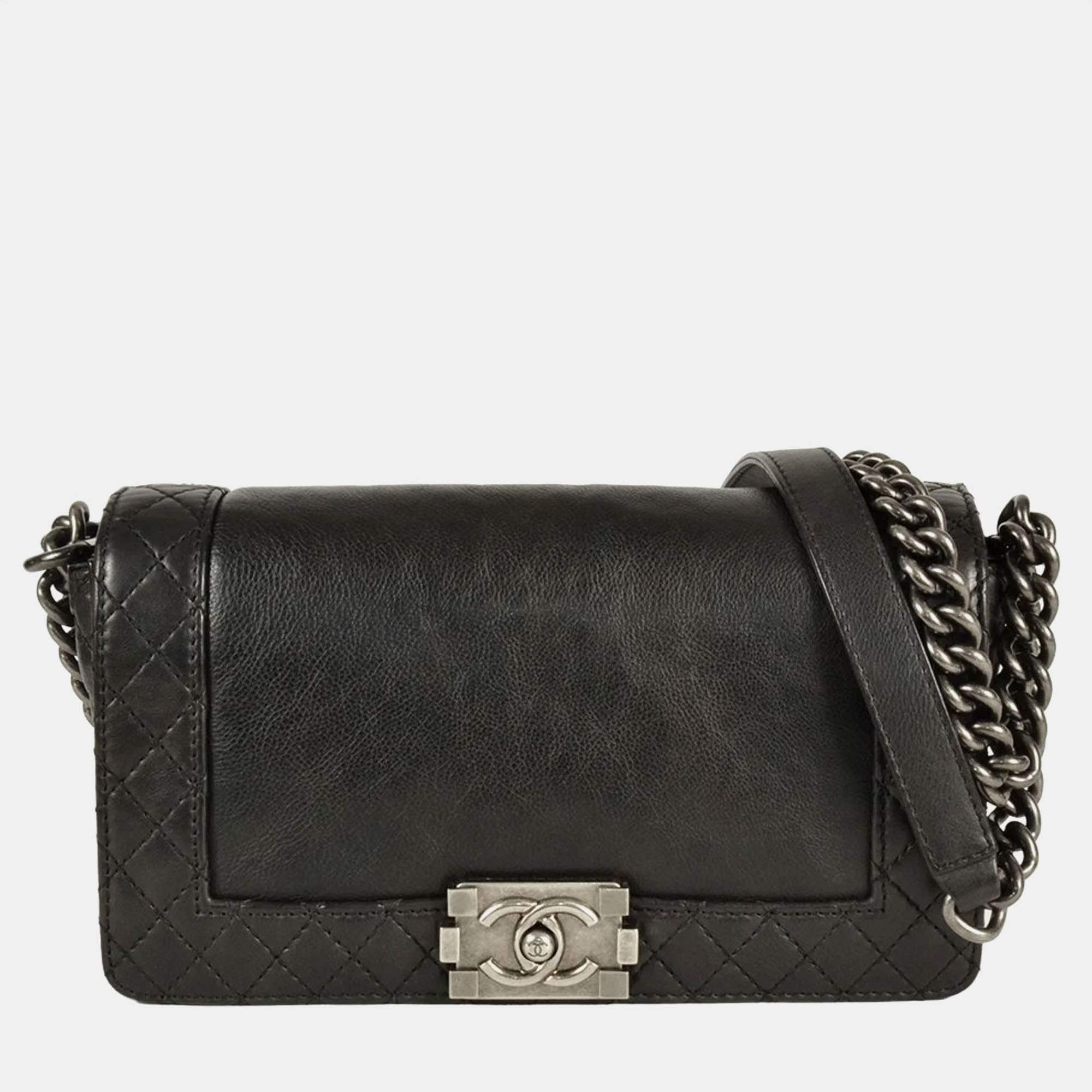 

Chanel Boy Black Calfskin Shoulder Bag