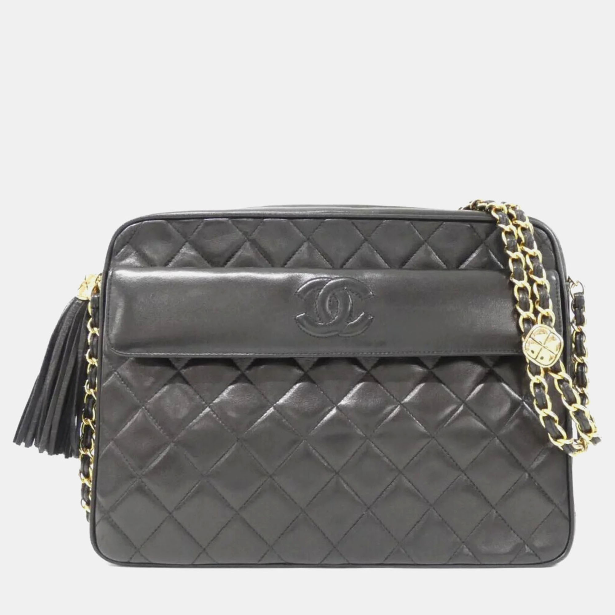 

Chanel CC Tassel Black Lambskin Camera Bag