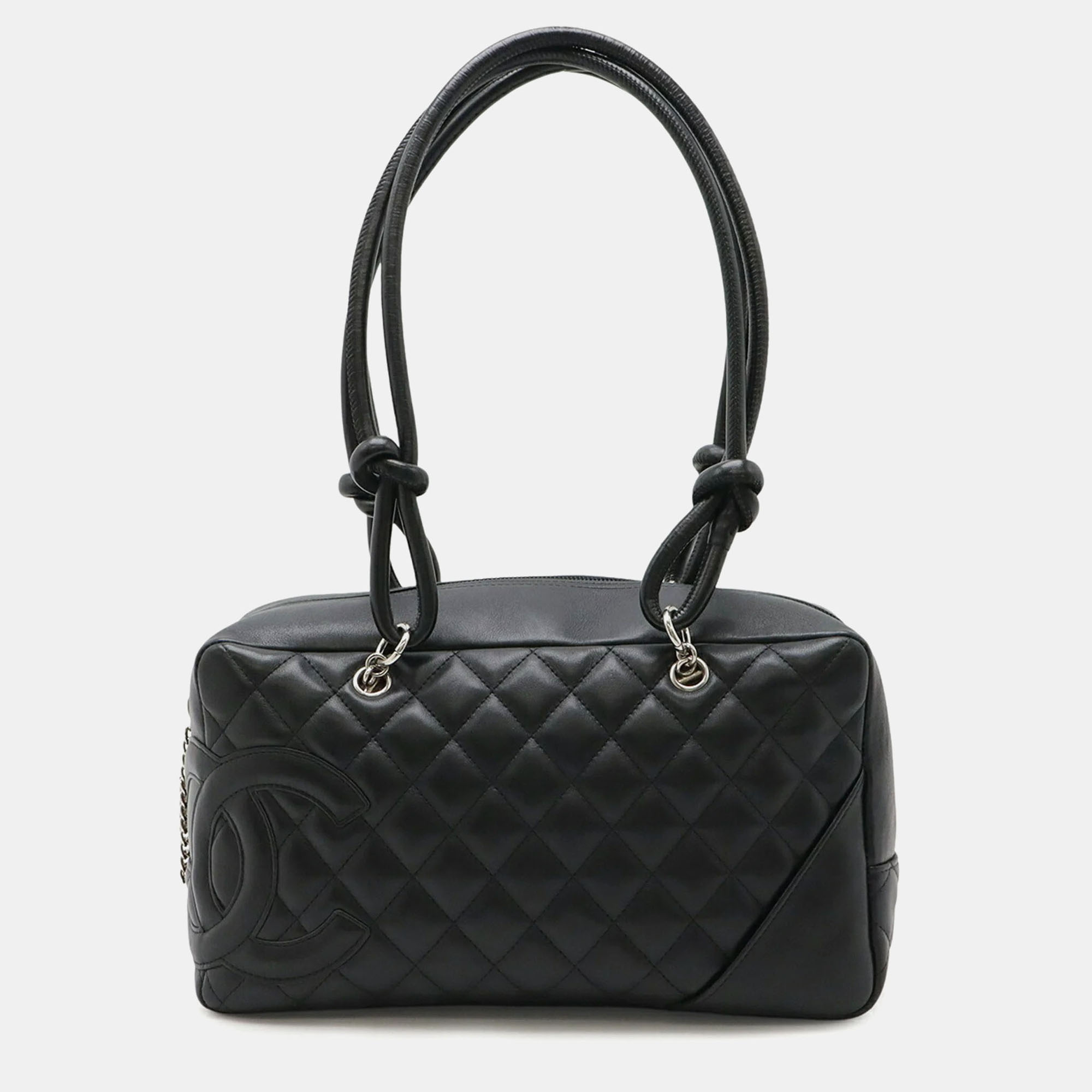 

Chanel Cambon Ligne Black Soft Calf Leather Bowling Bag