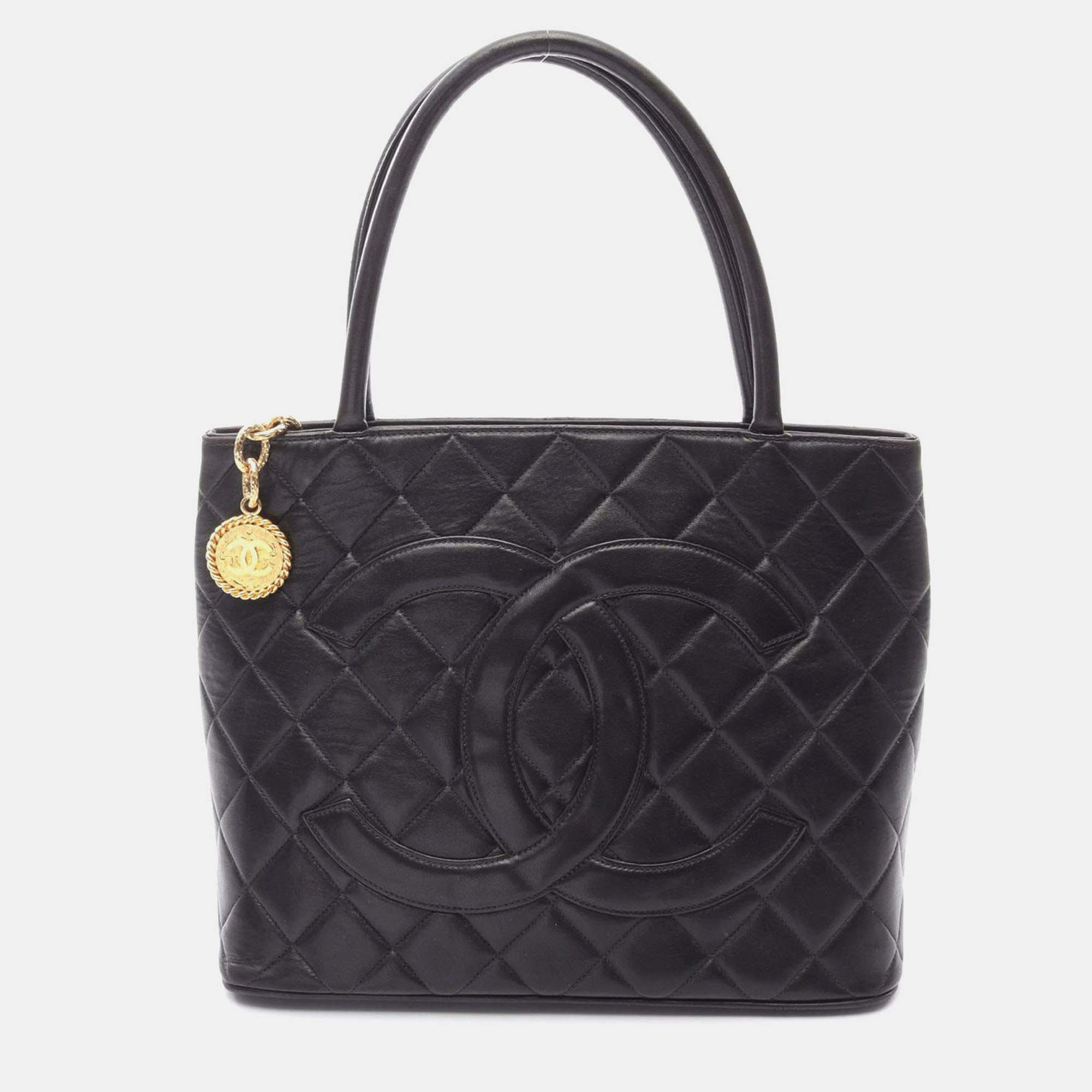 

Chanel Medallion Black Lambskin Tote Bag