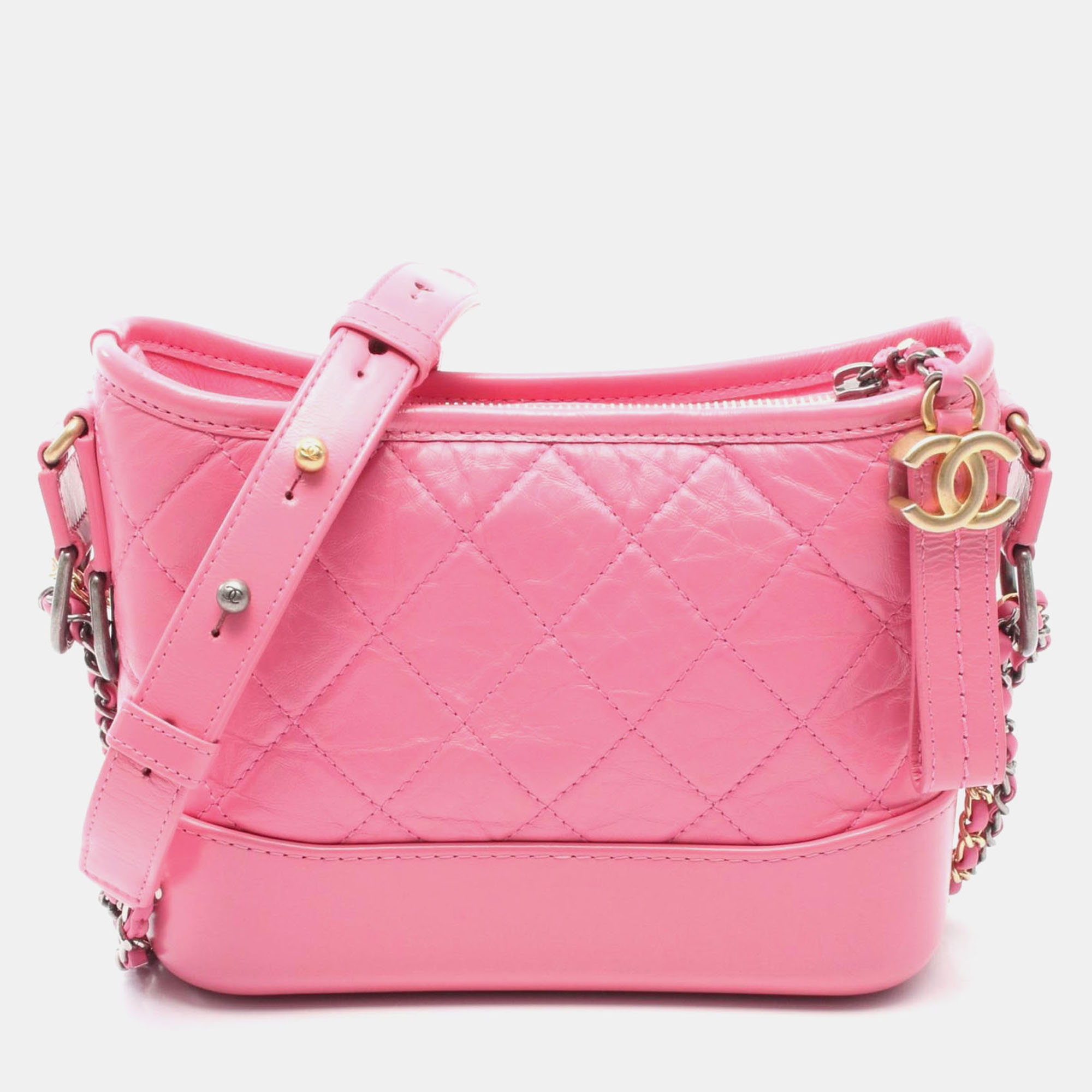 

Chanel Gabriel De Chanel Small Pink Leather Hobo Shoulder Bag