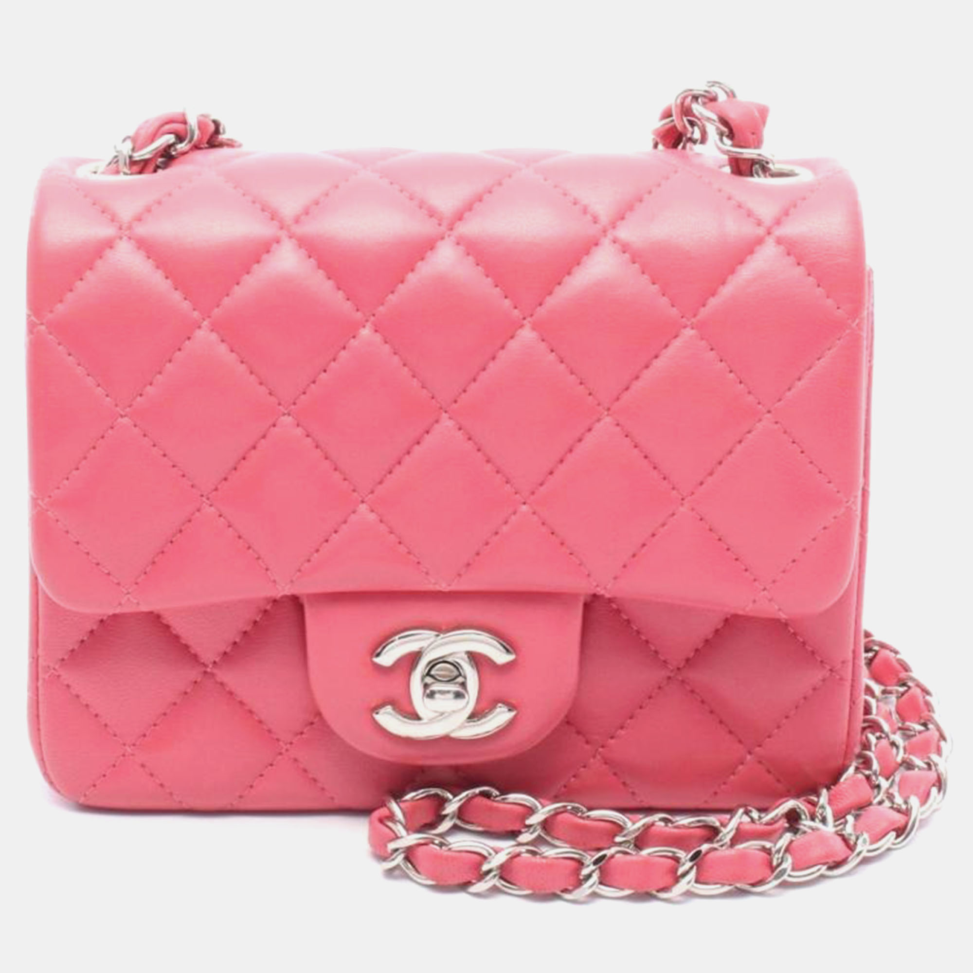 

Chanel Mini Matelasse Pink Leather Crossbody Bag