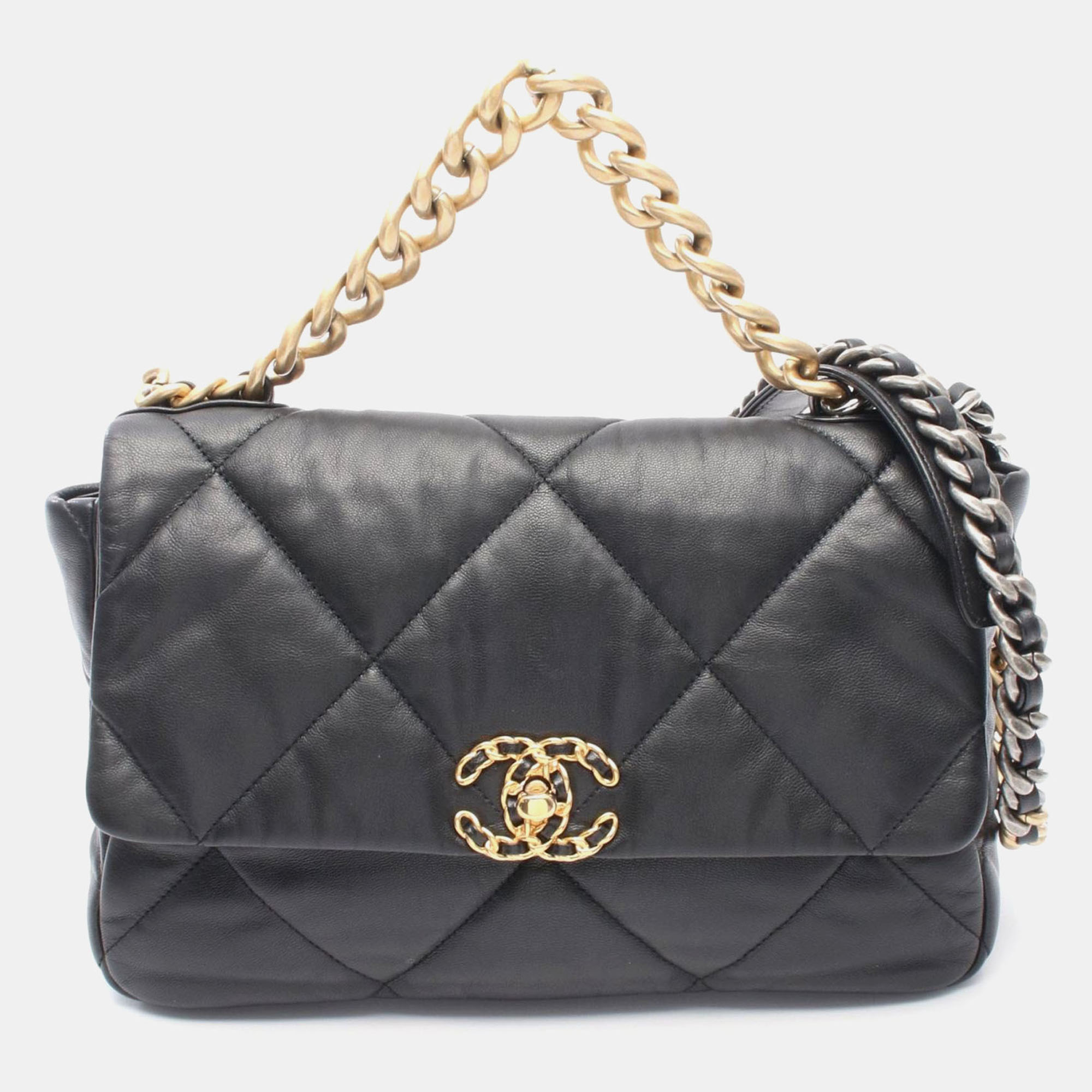 

Chanel 19 Matelasse Black Leather Chain Shoulder Bag