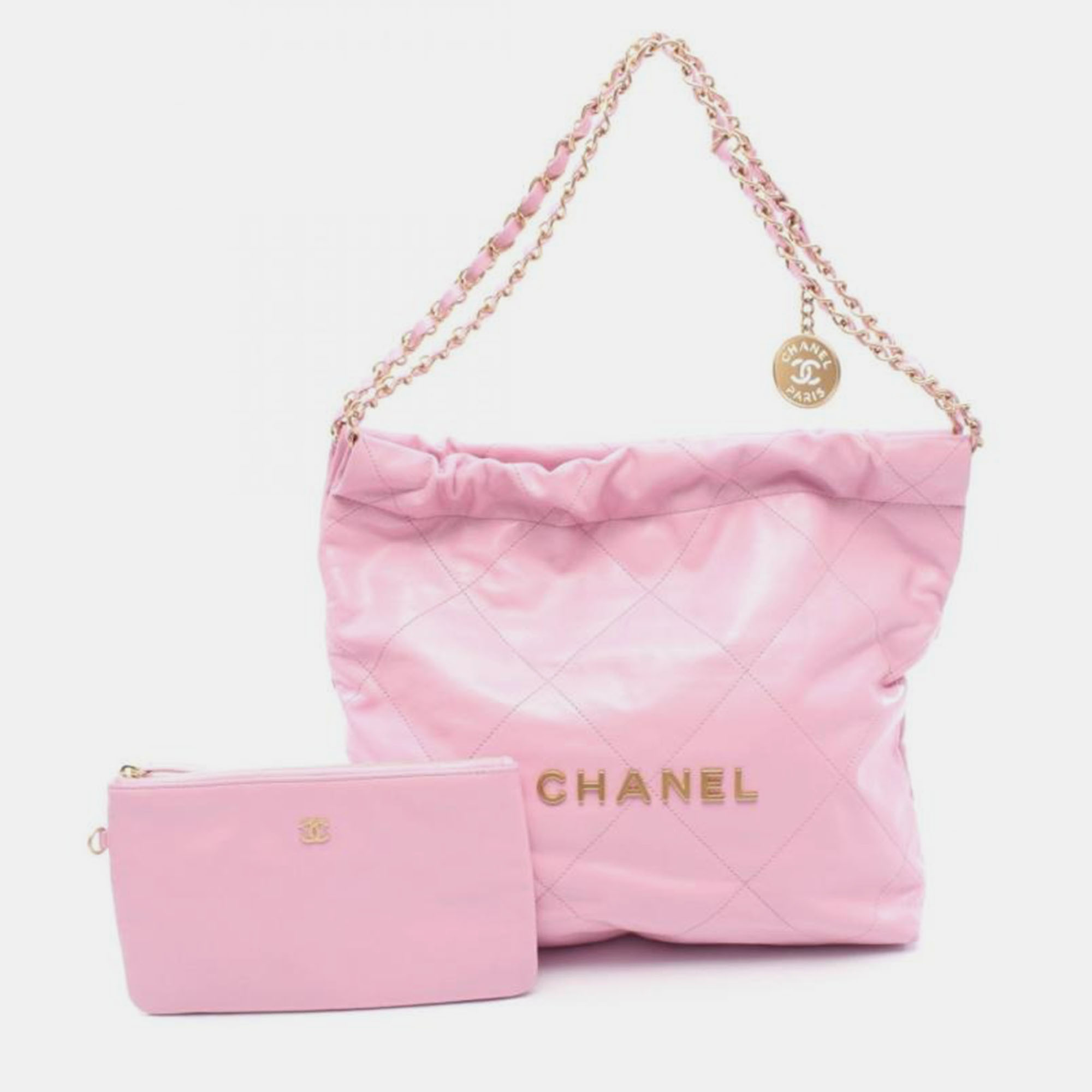 

Chanel 22 Small Pink Leather Shoulder Bag