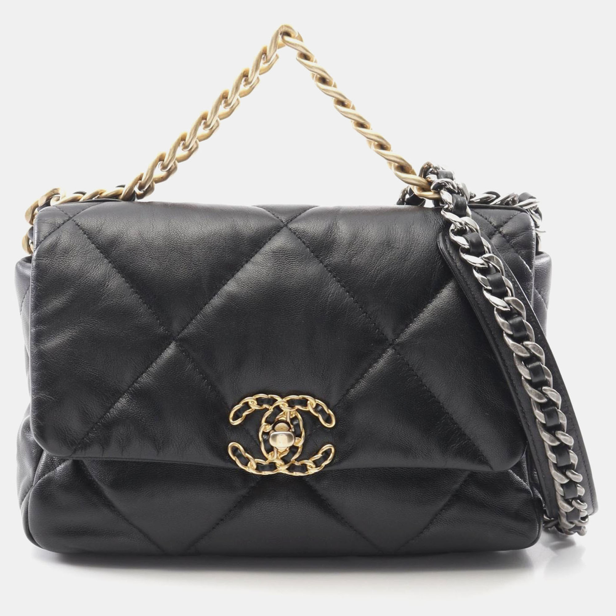

Chanel 19 Matelasse Lambskin Chain Shoulder Bag, Black